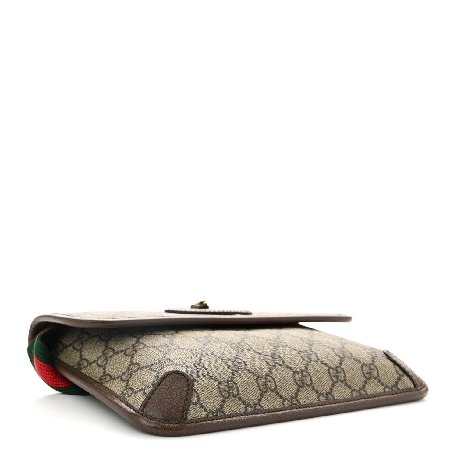 GG Supreme Monogram Neo Vintage Web Belt Bag Brown