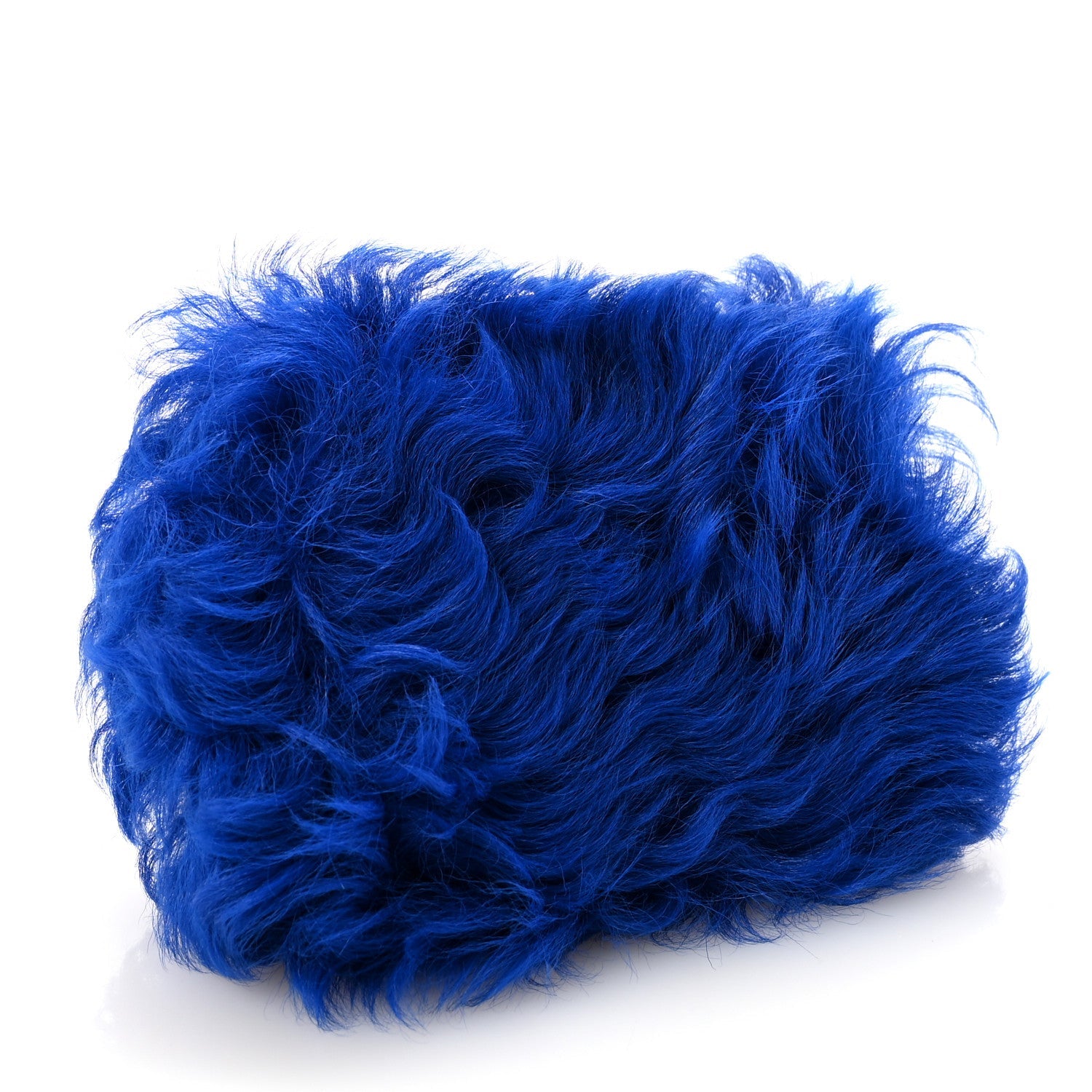 Shearling Lambskin CC Hook  Holder Blue
