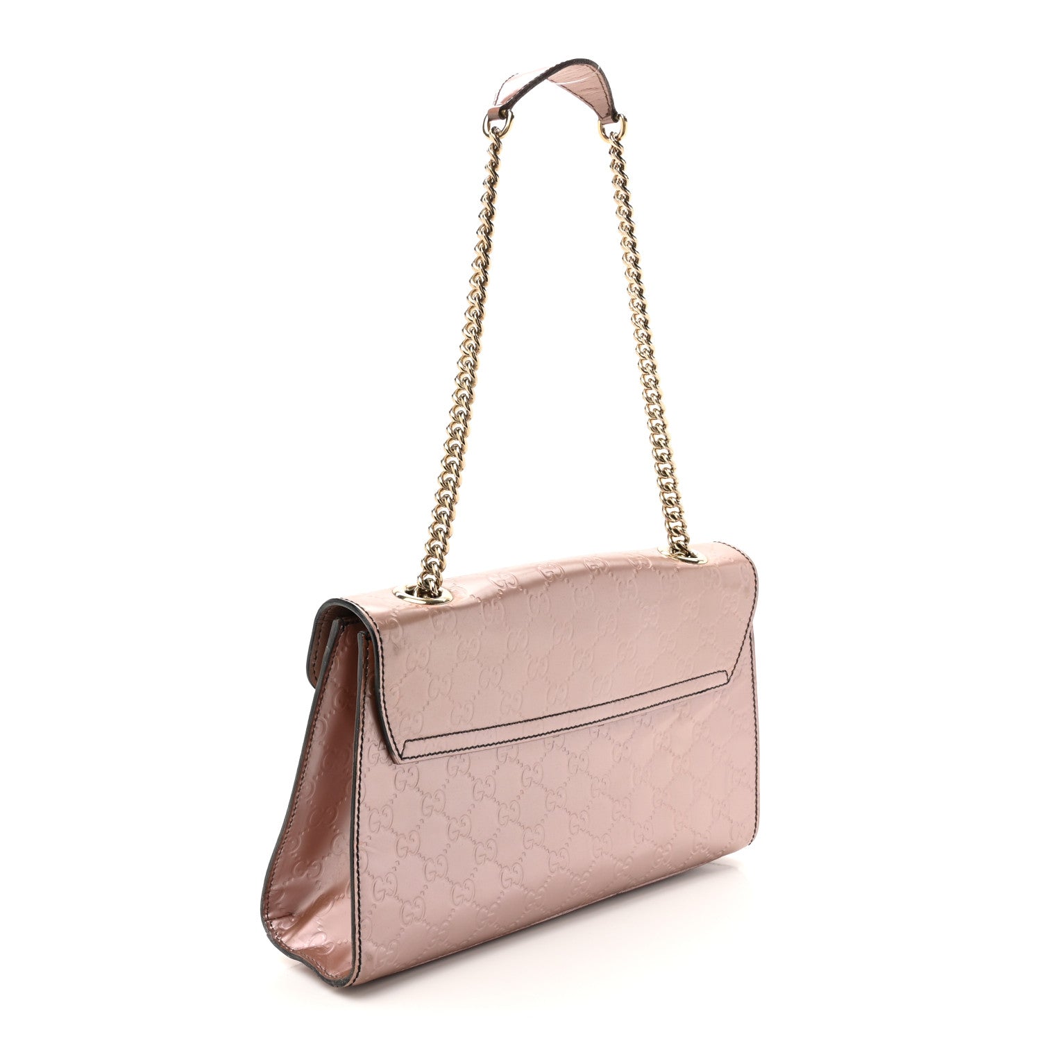 Shine Guccissima Medium Emily Chain Shoulder Bag Dark Cipria