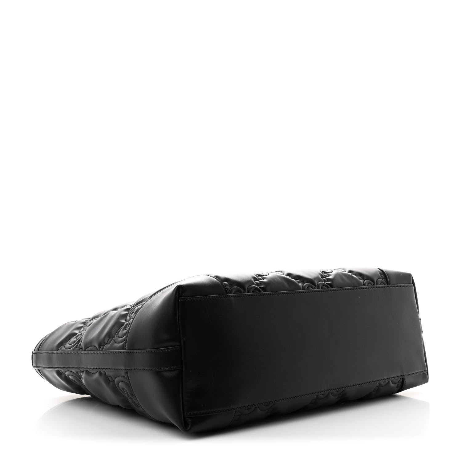 Calfskin GG Matelasse Medium Ophidia Shopping Tote Black