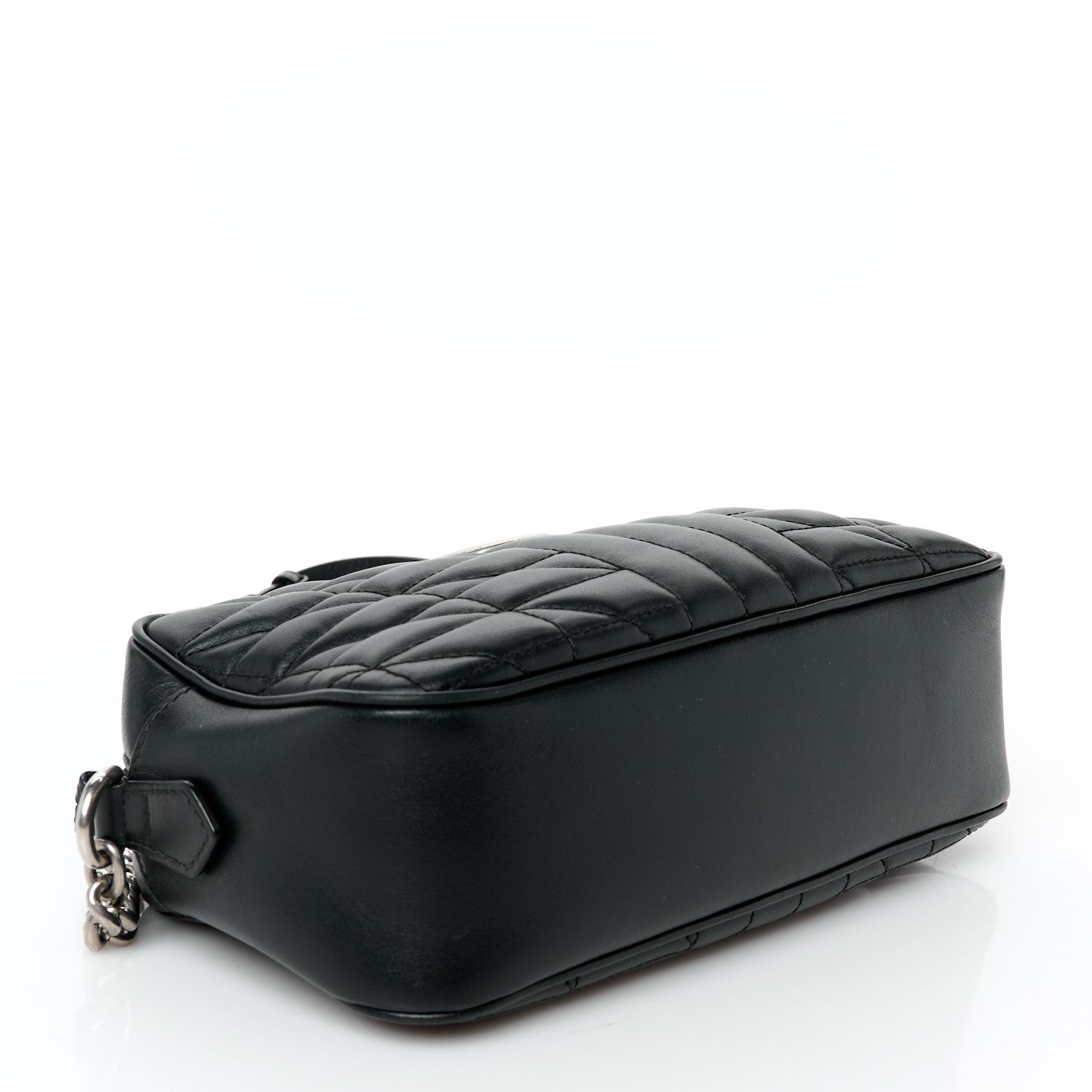 Calfskin Matelasse Aria Small GG Marmont Chain Shoulder Bag Black