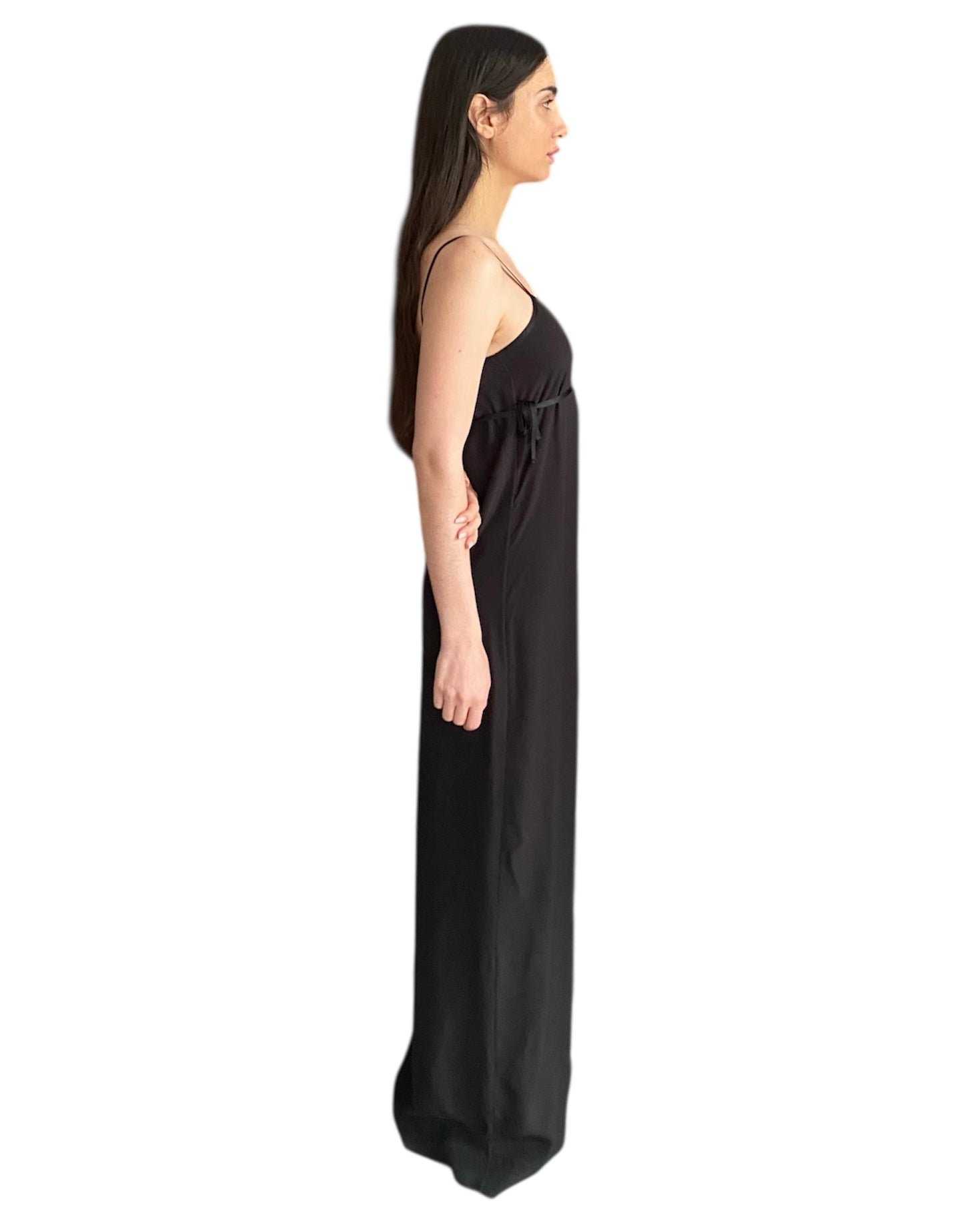 Saint Laurent Black Empire Slip Gown - 40 / 6