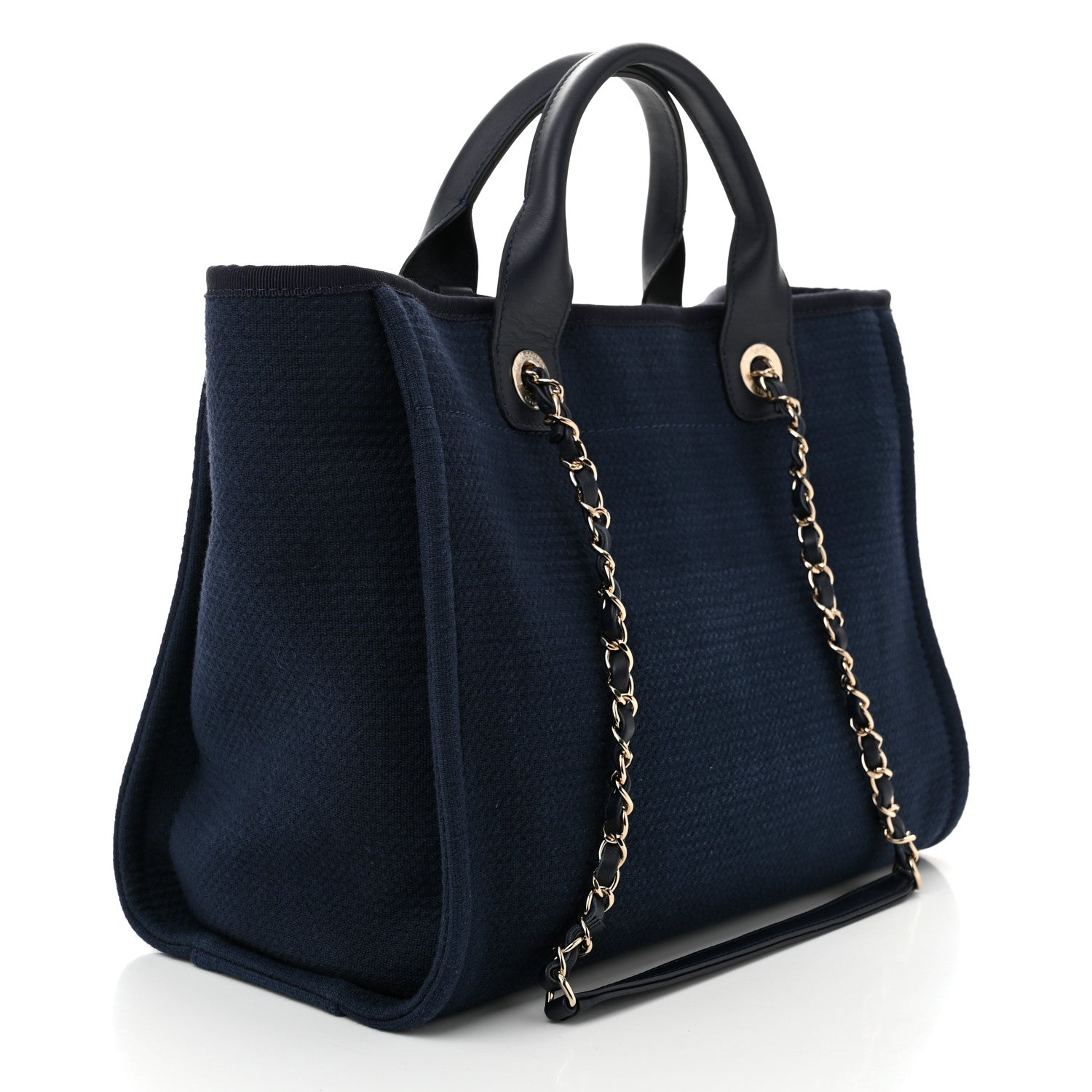 Mixed Fibers Small Deauville Tote Navy