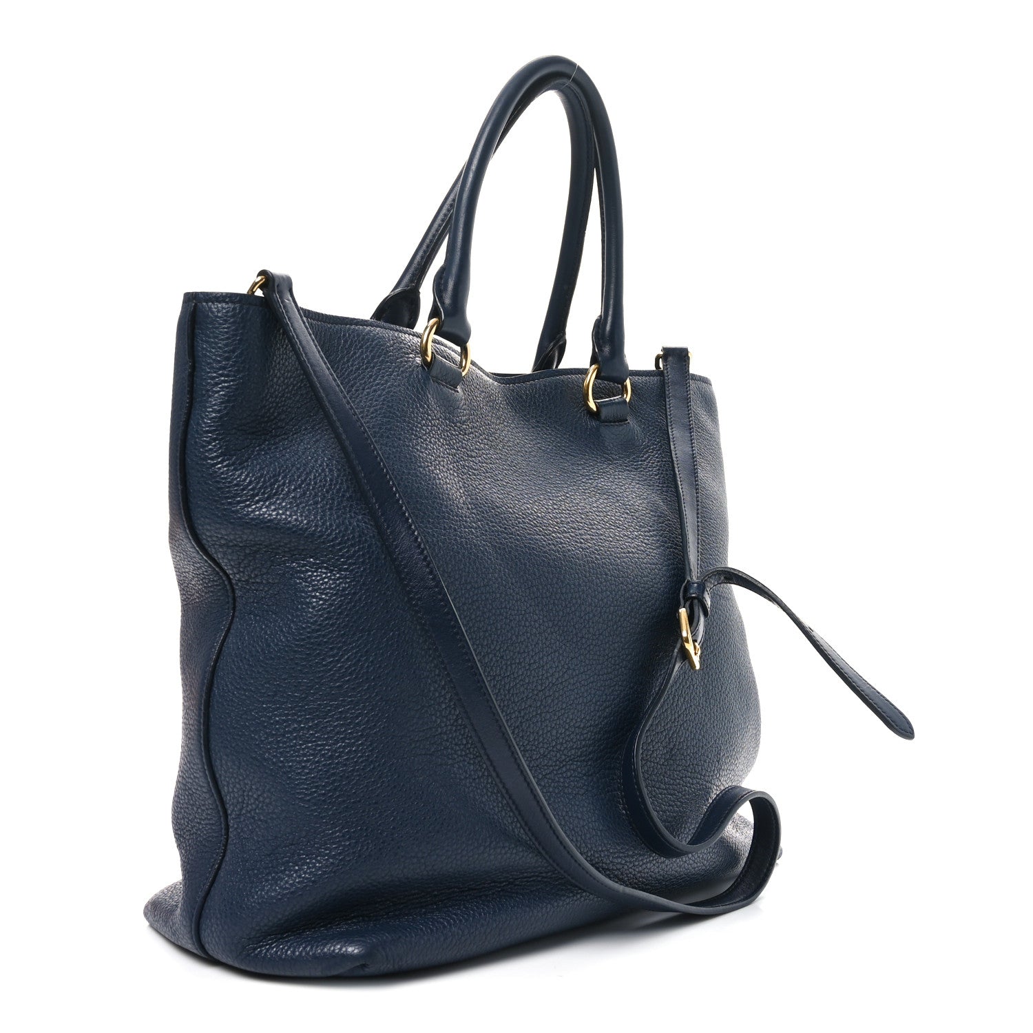 Vitello Daino Pocket Shopping Tote Baltico