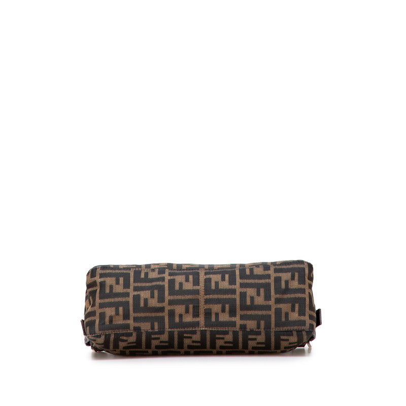 Fendi Zucca Canvas Leather Shoulder Bag