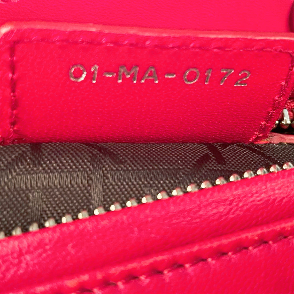 Christian Dior Lady Dior Bag Medium Red Cannage Lambskin Handbag
