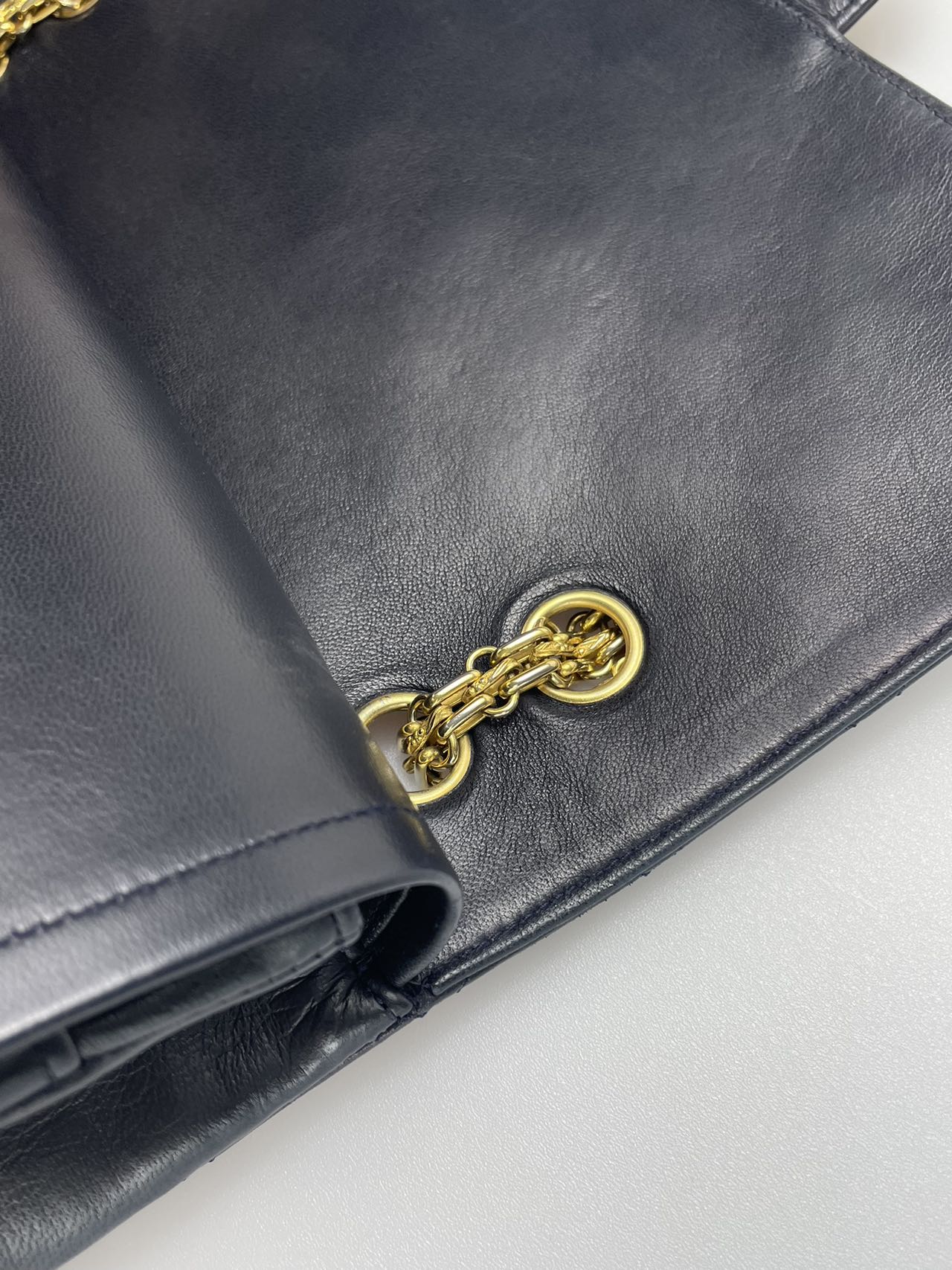 Chanel Black Vintage Medium Classic Double Flap Bag with 24K Gold Hardware