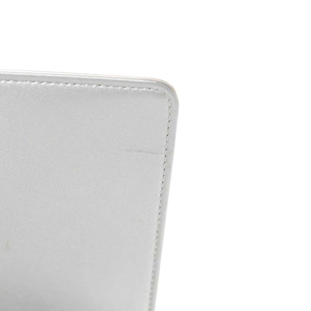 Metallic Calfskin Quilted New Medium Boy Flap Silver