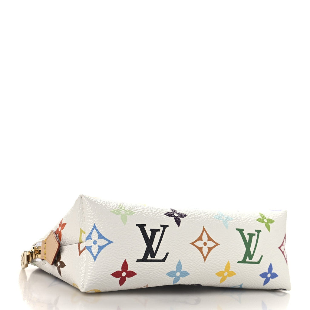 LV x TM Monogram Multicolor Cosmetic Pouch PM White