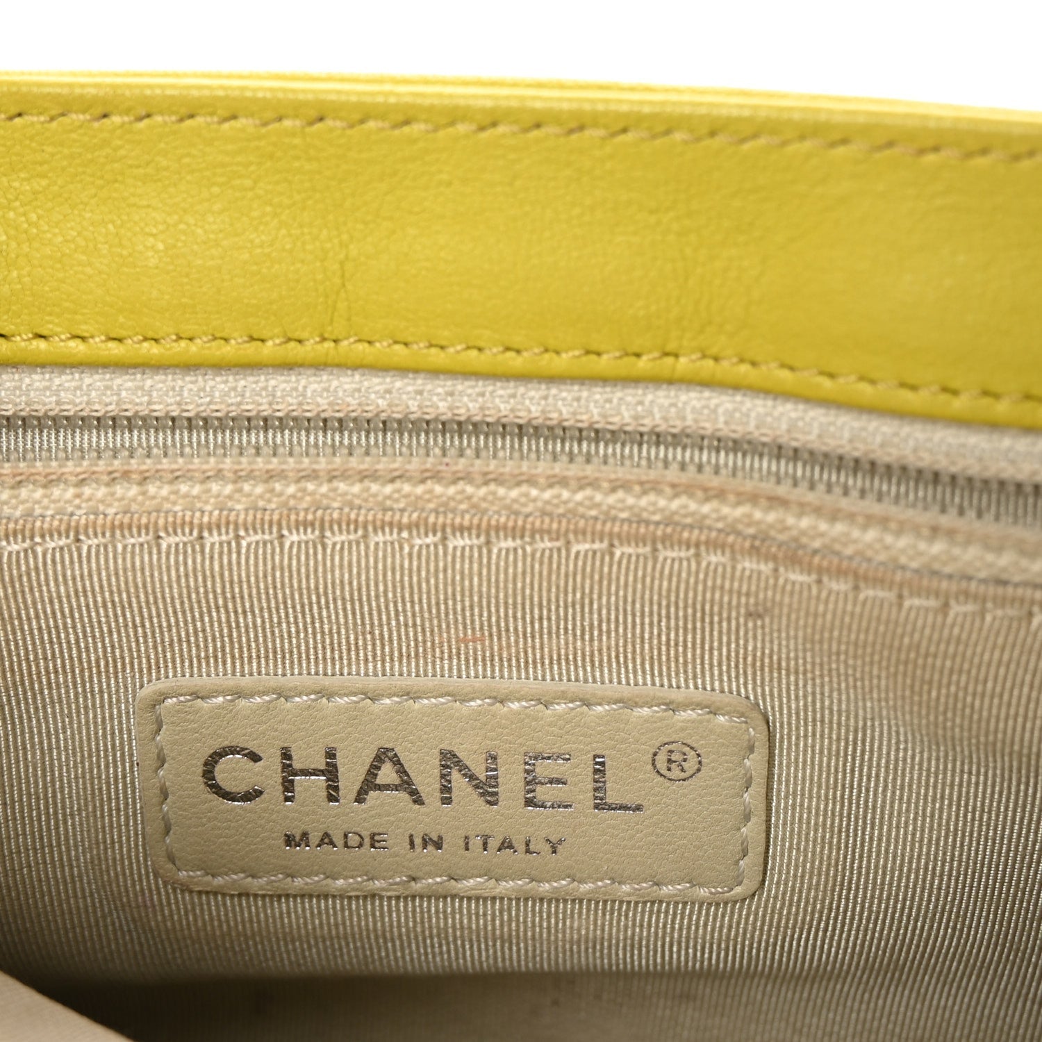 Washed Lambskin Quilted Mini Chain Around Flap Yellow