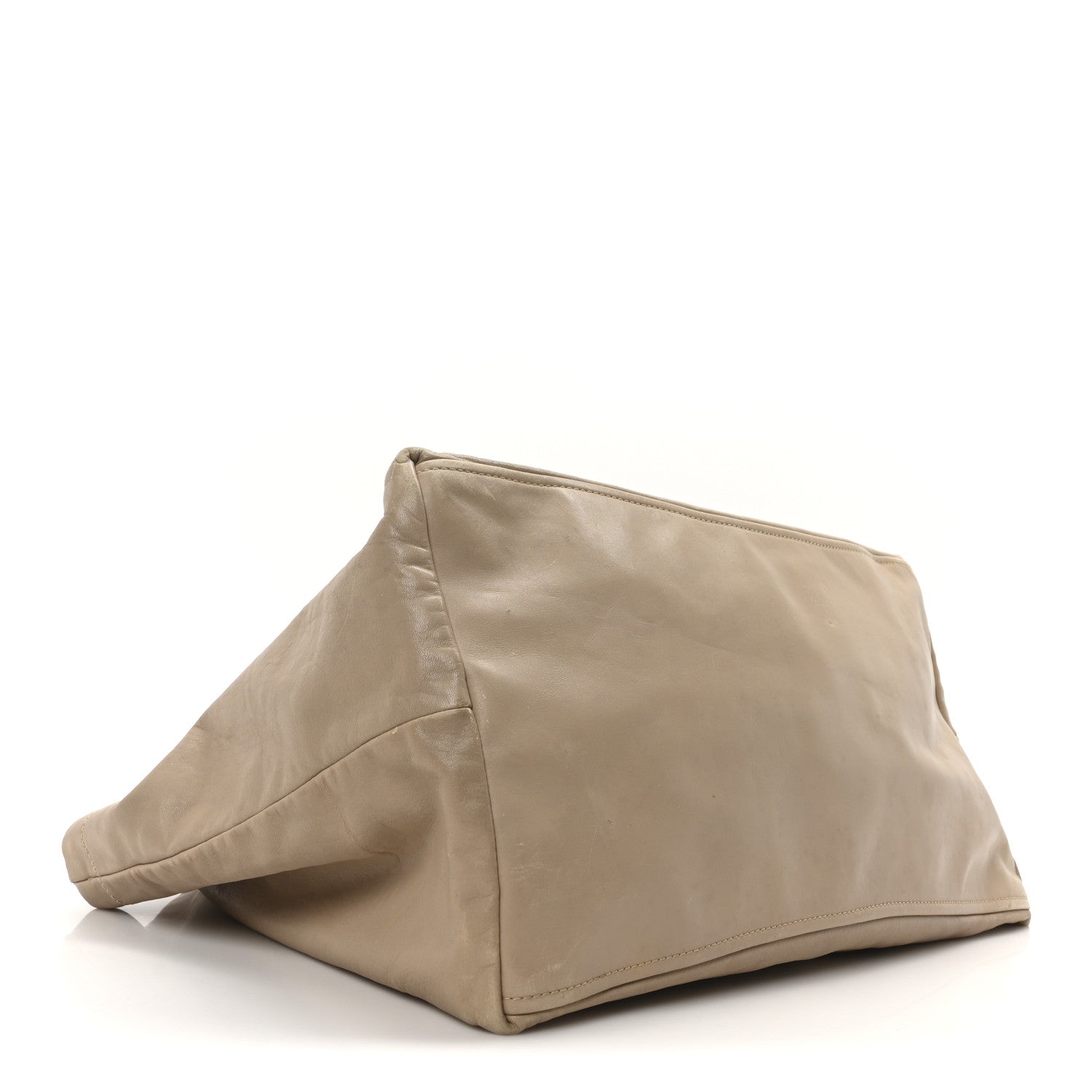 Soft Calf Chain Tote Beige