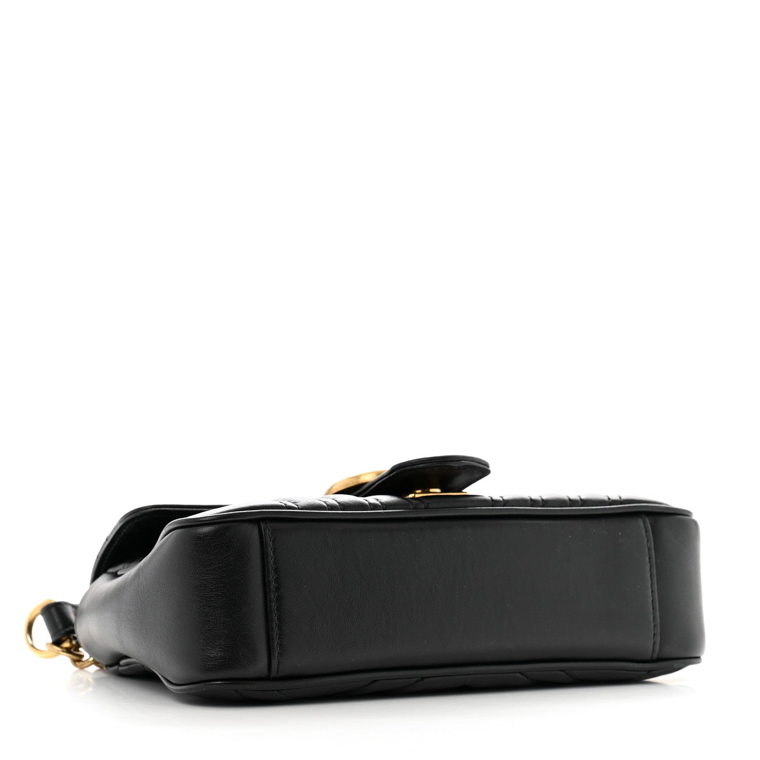 Calfskin Matelasse Mini GG Marmont Shoulder Bag Black