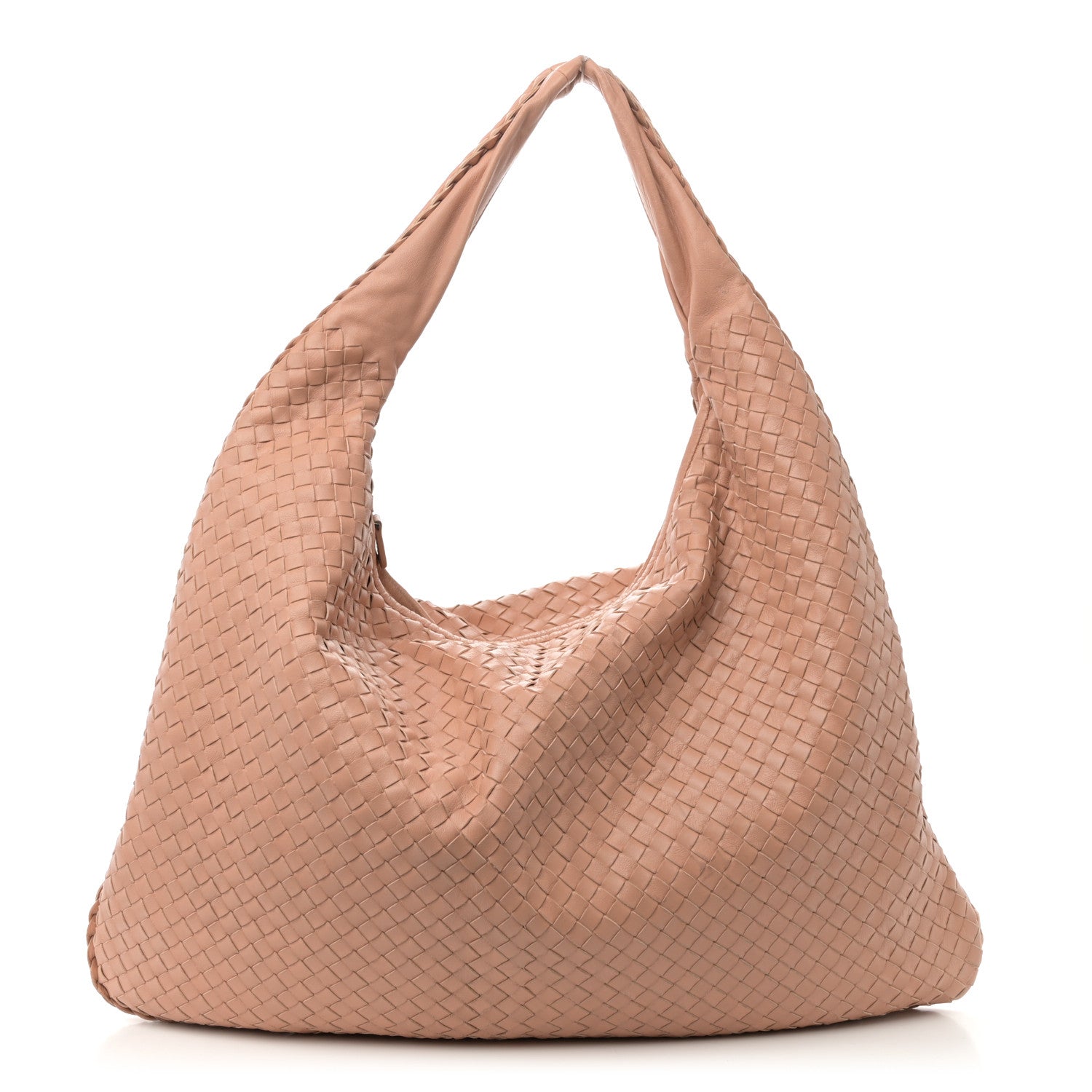 Nappa Intrecciato Maxi Veneta Hobo Dahlia