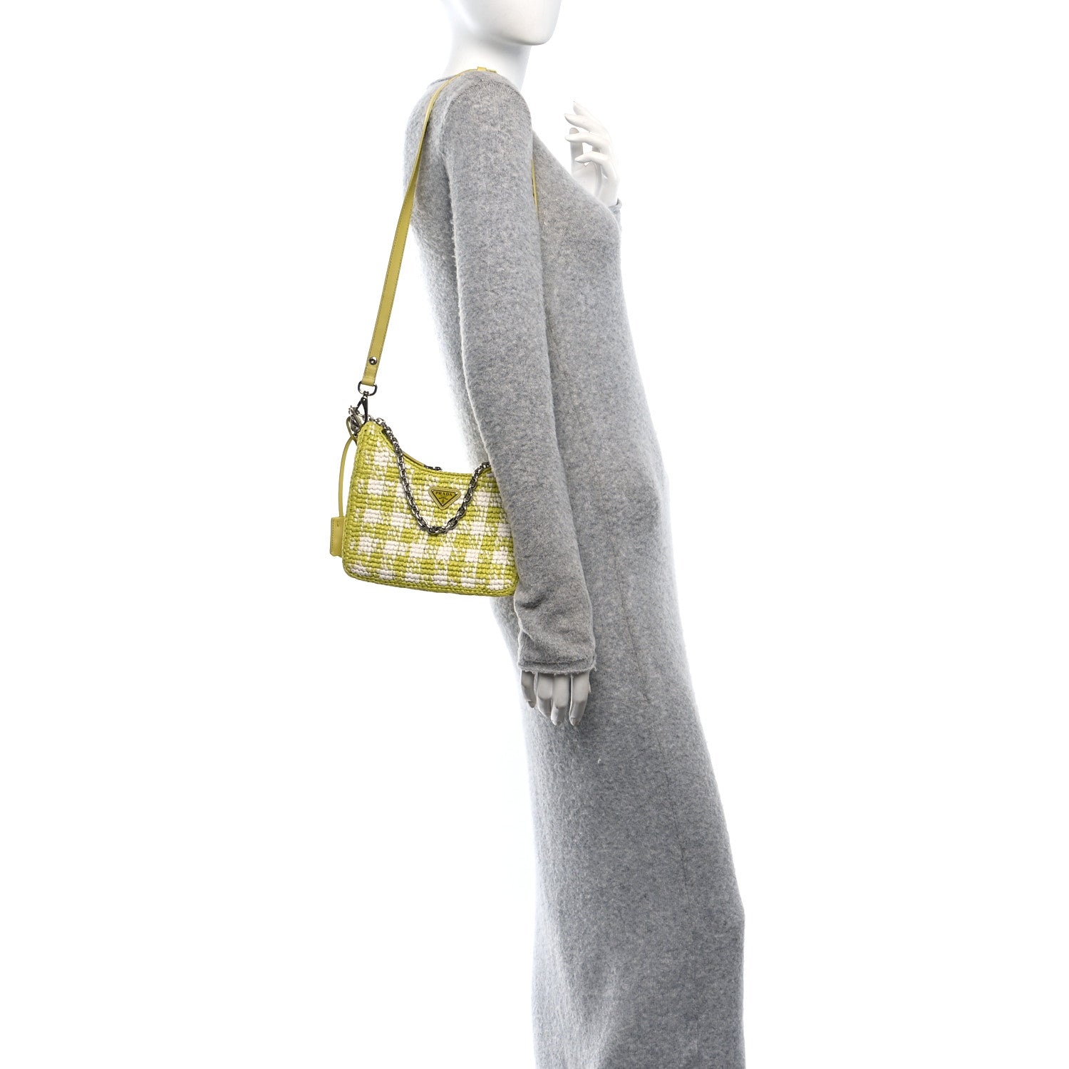 Yarn Raffia Effect Crochet Embroidered Mini Re-Edition Shoulder Bag Cedro