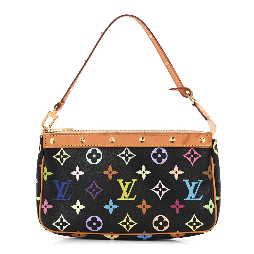 Monogram Multicolor Pochette Accessories Black