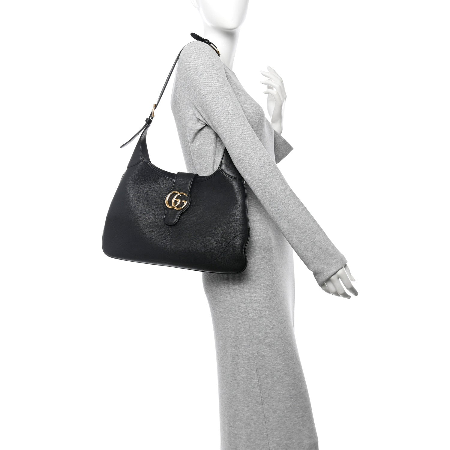 Goatskin Medium Aphrodite Shoulder Bag Black