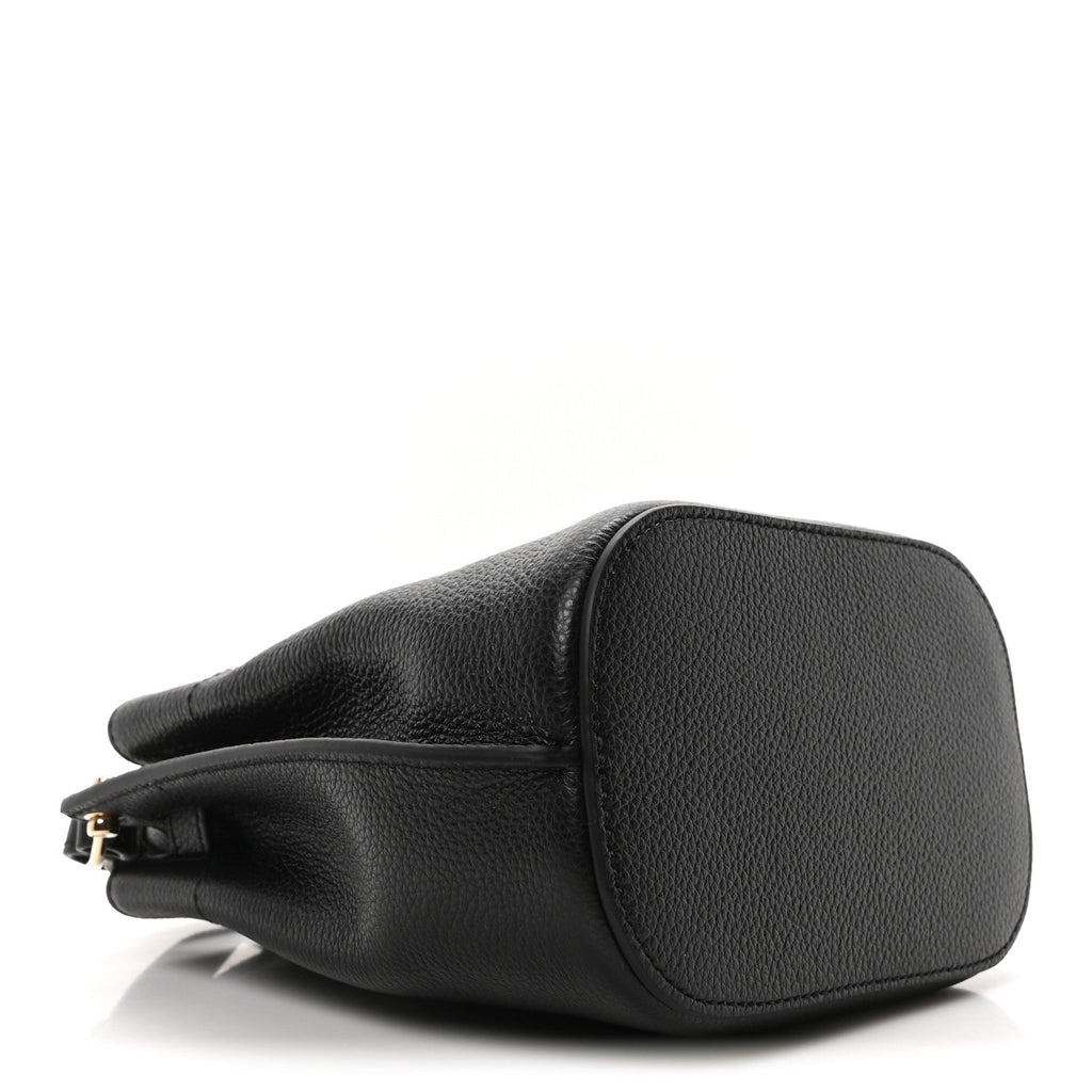 Small Classic Grain Mini Islington Bucket Bag Black