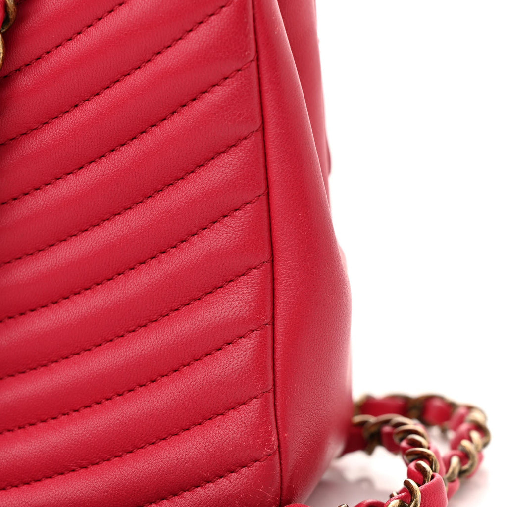 Lambskin Borse Romane Single Flap Dark Pink