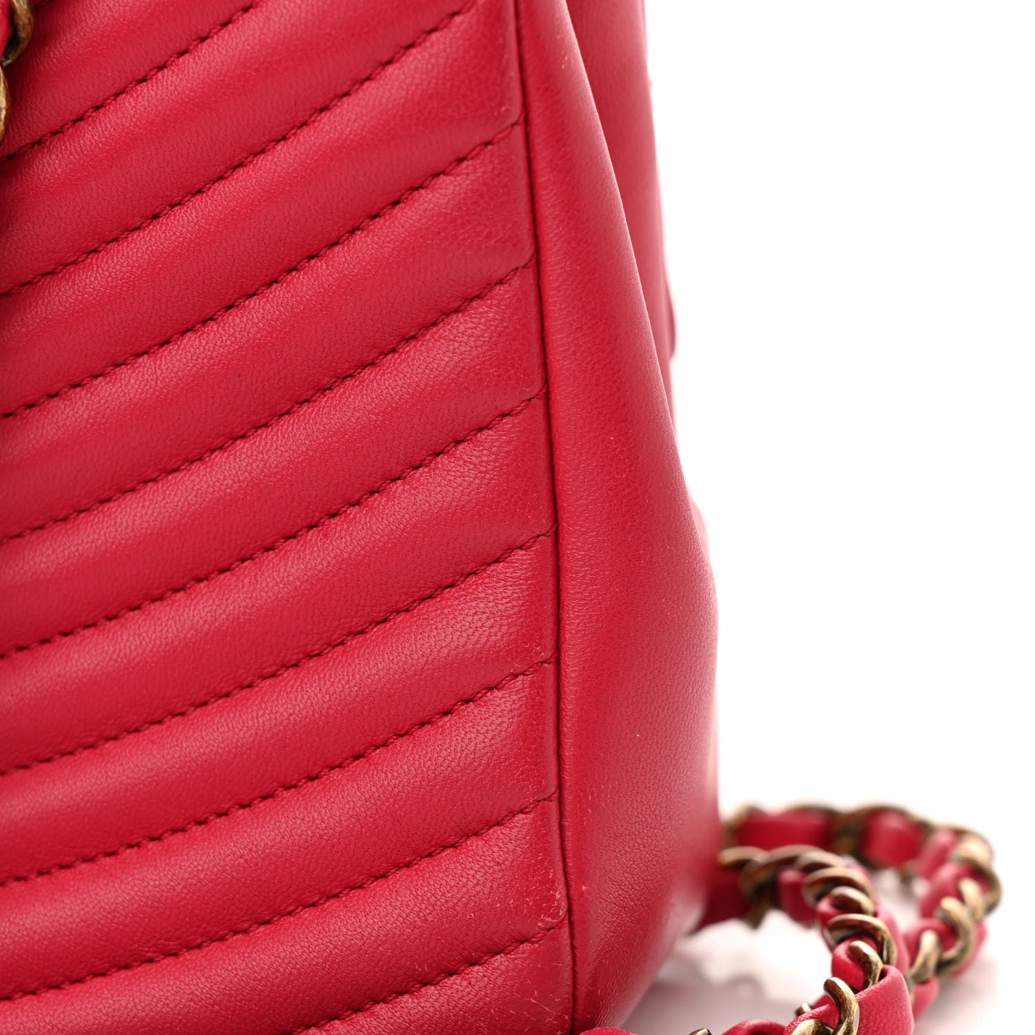 Lambskin Borse Romane Single Flap Dark Pink