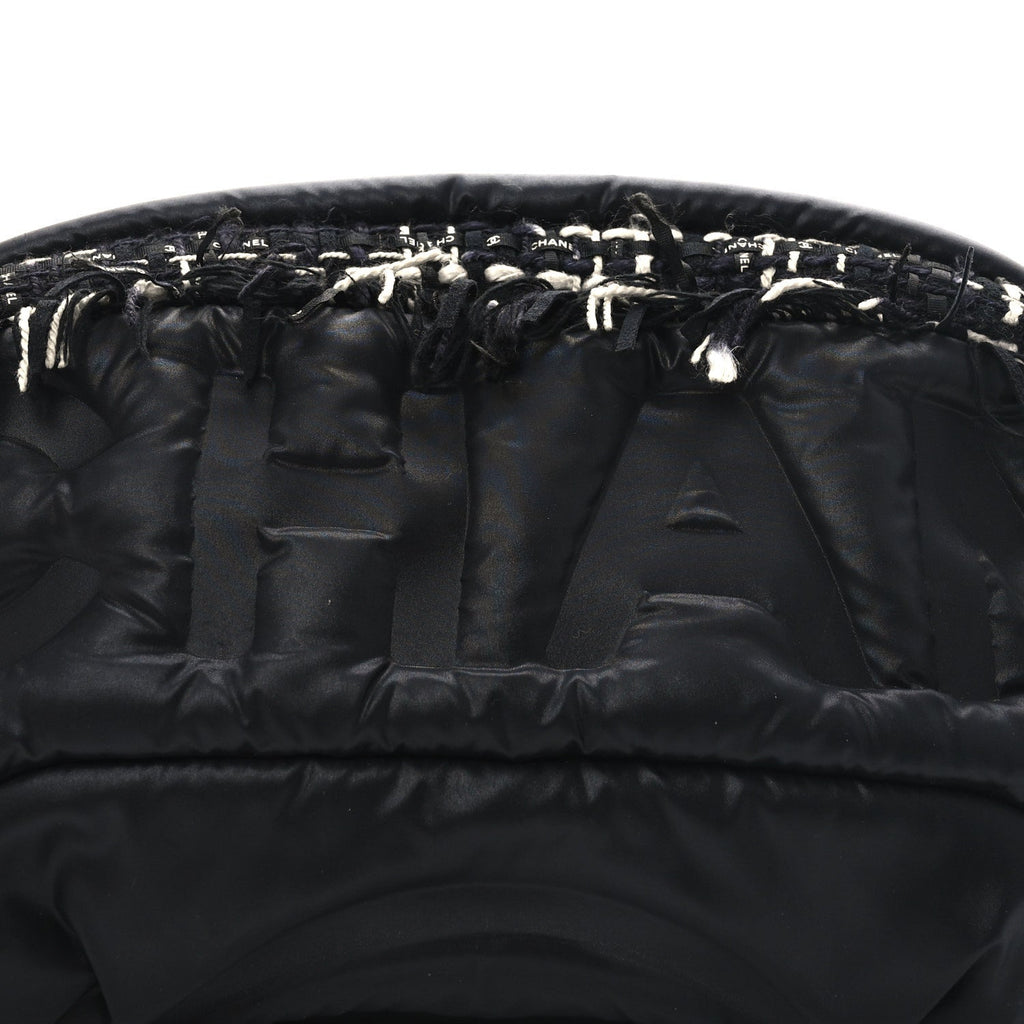 Nylon Tweed Coco Neige Belt Bag Black