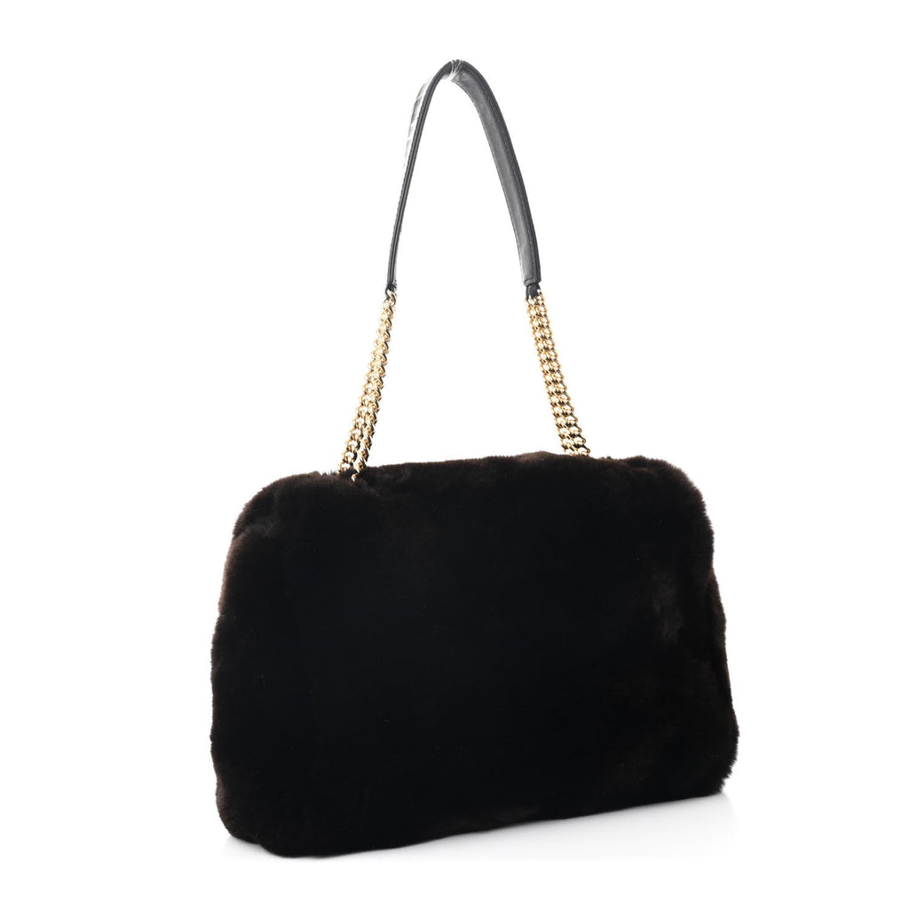 Rabbit Fur Flap Brown