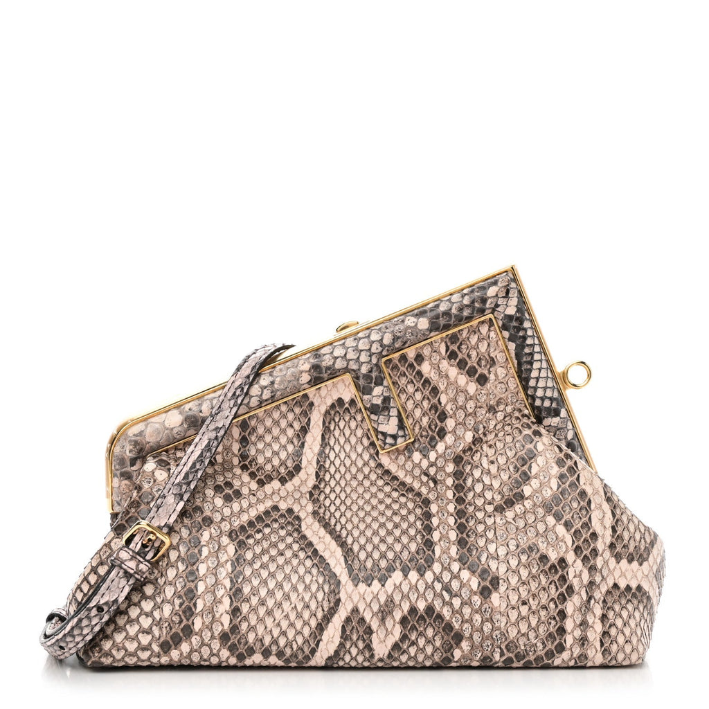 Snakeskin Small Fendi First Light Pink