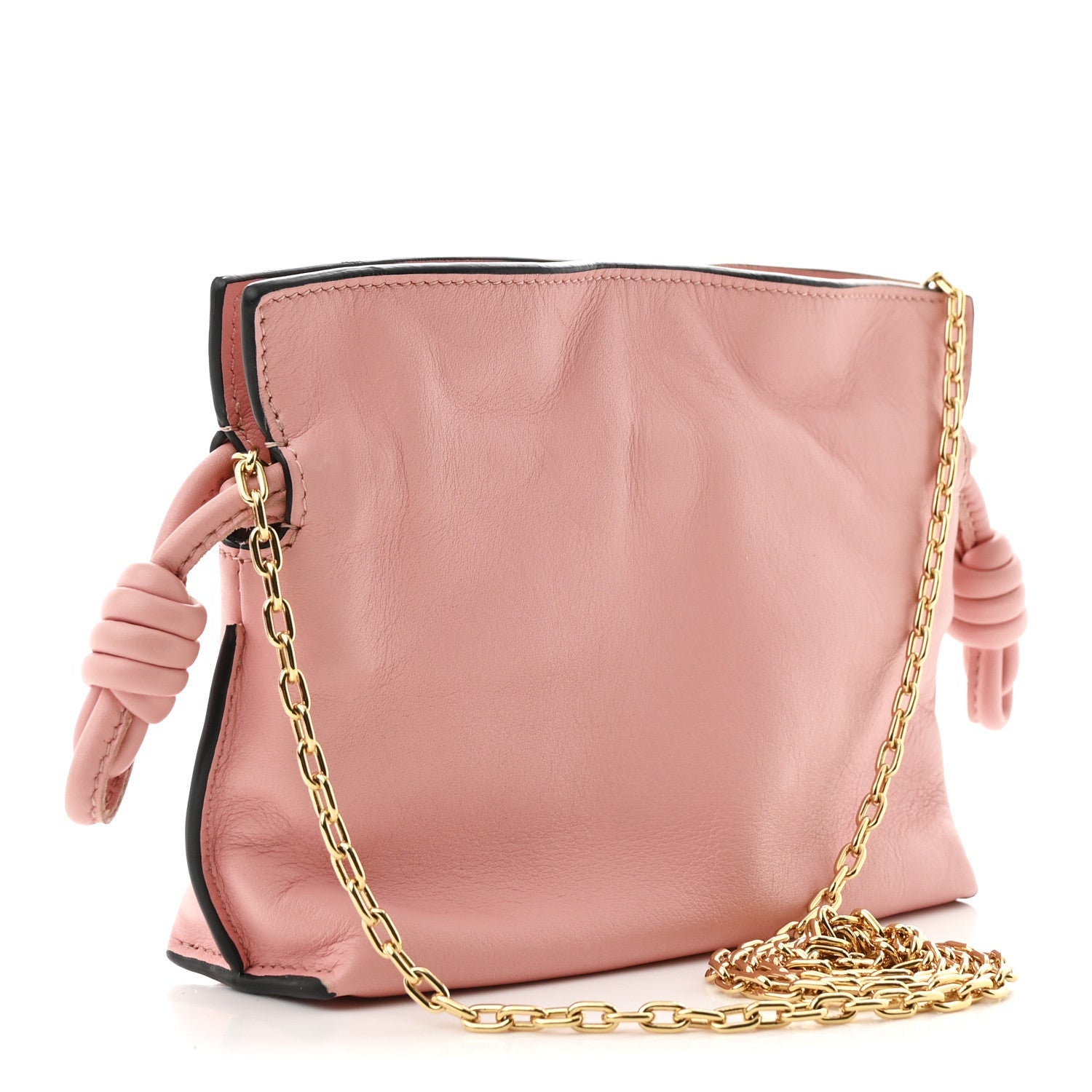Calfskin Nano Flamenco Knot Clutch Warm Blossom