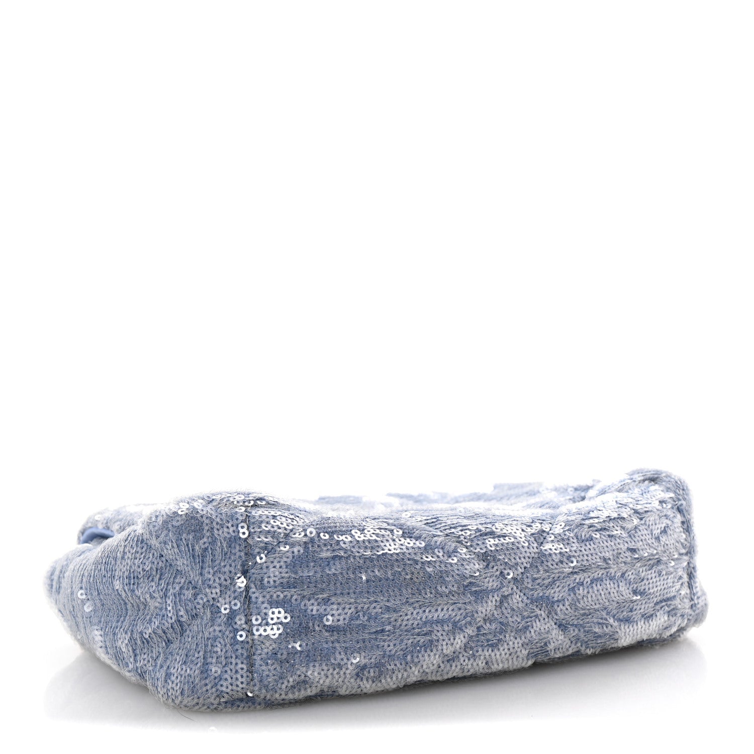 Sequin Quilted Medium Chanel 19 Flap Light Blue
