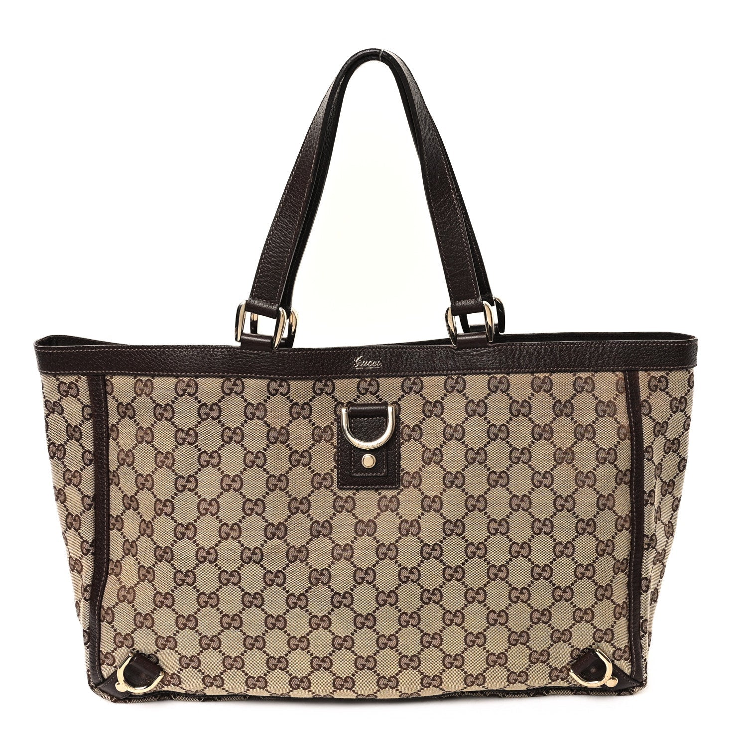 Monogram Large Abbey Tote Dark Brown