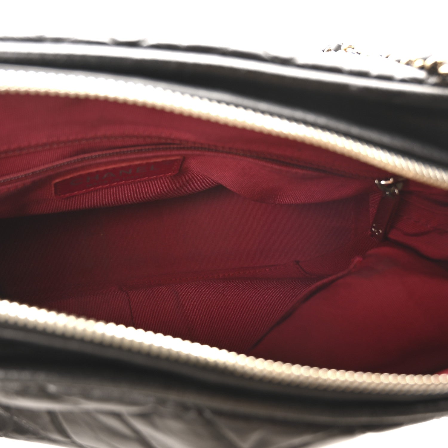 Aged Smooth Calfskin Quilted Medium Gabrielle Logo Hobo Black