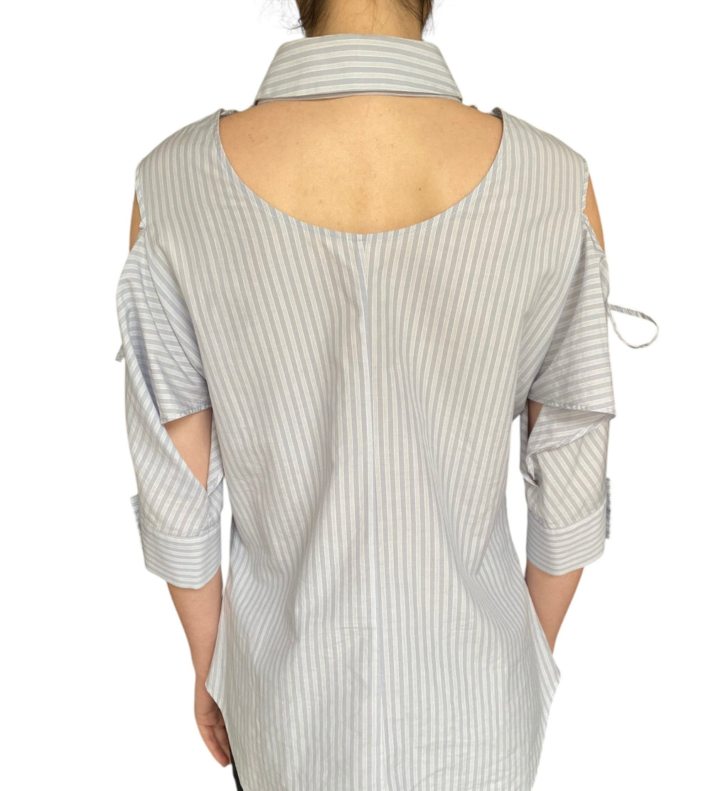 Yohji Yamamoto Striped Cutout Shirt - JP 1 / S-M / US 6