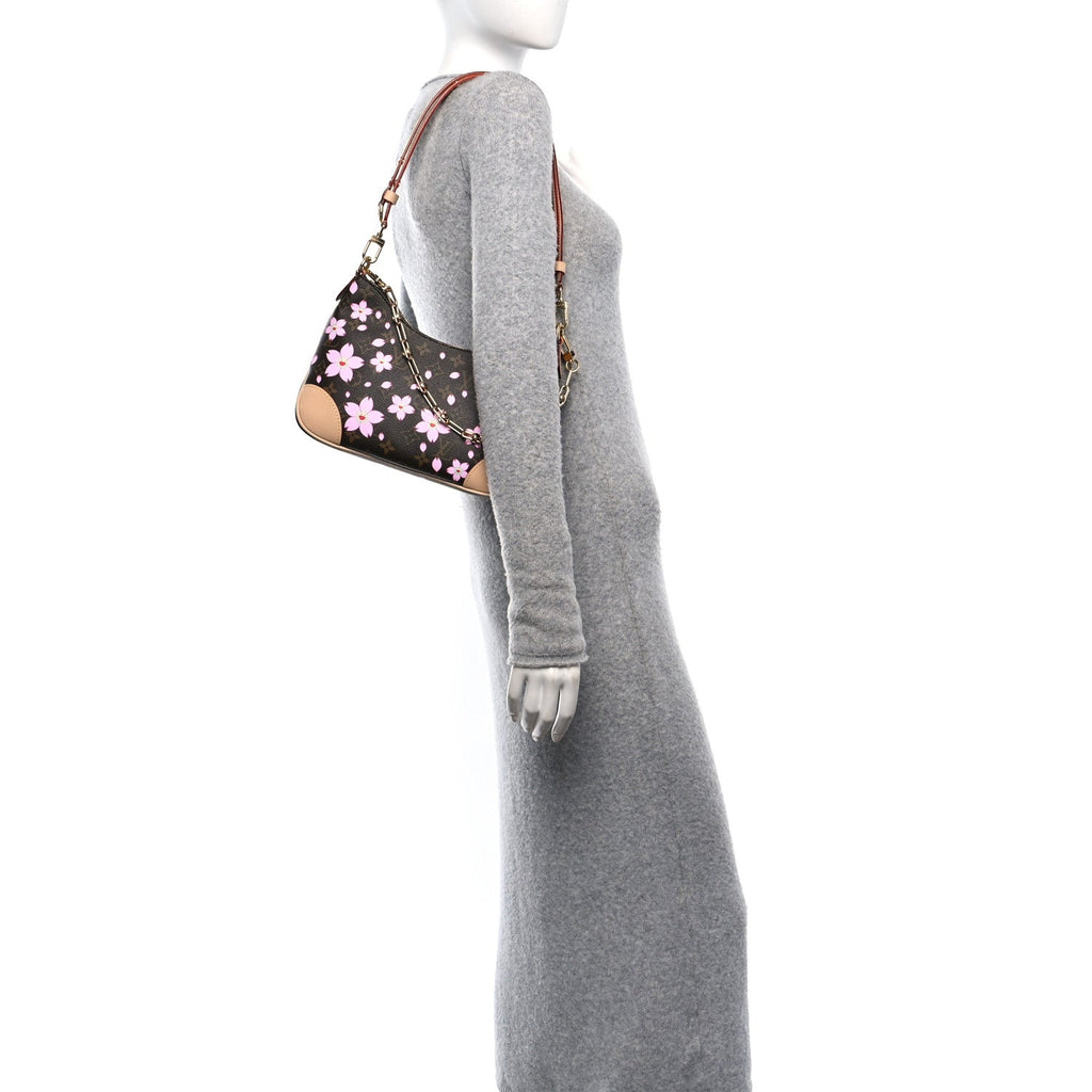 LV X TM Monogram Cherry Blossom Boulogne Sakura Brown