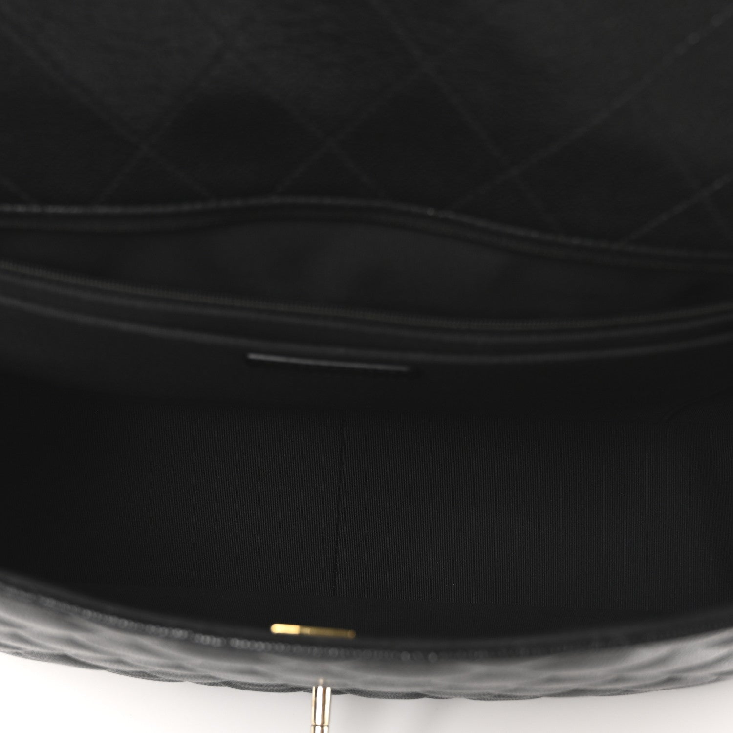 Caviar Quilted XXL Travel Flap Bag Black