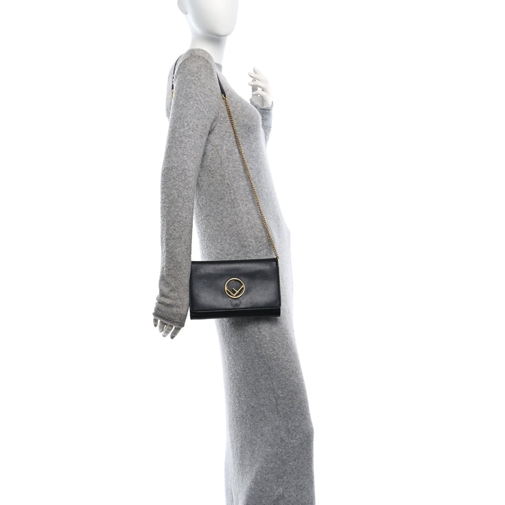 Vitello Liberty Lucido F is Fendi Wallet on Chain Black