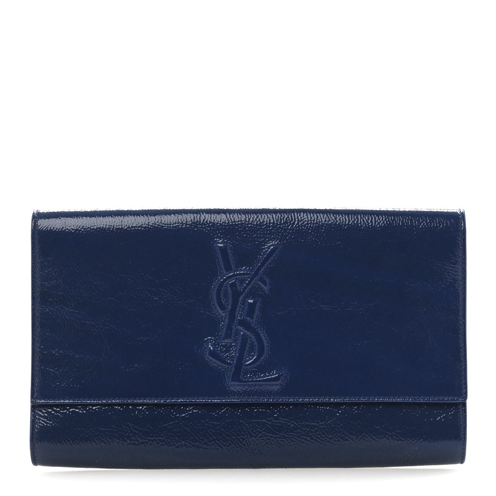 Textured Patent Monogram Large Belle De Jour Clutch Clutch