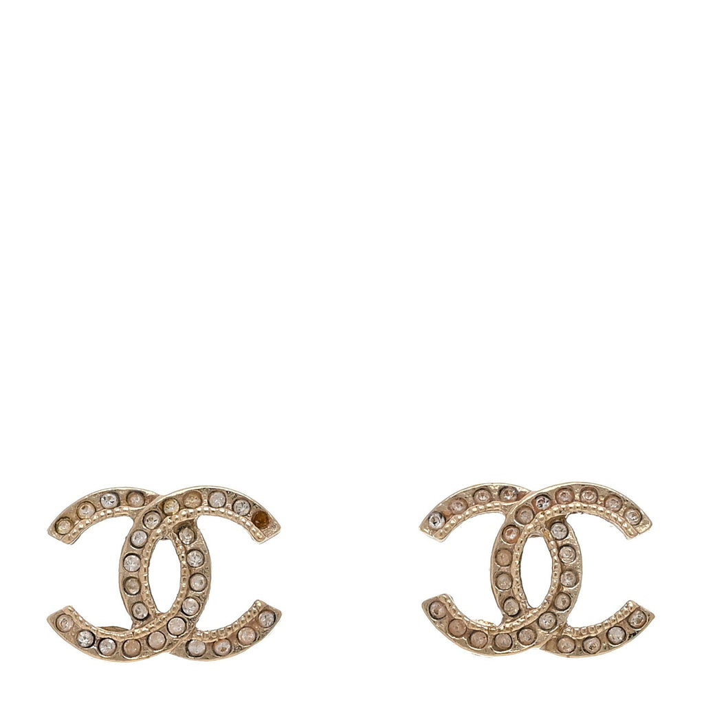 Crystal CC Earrings Gold