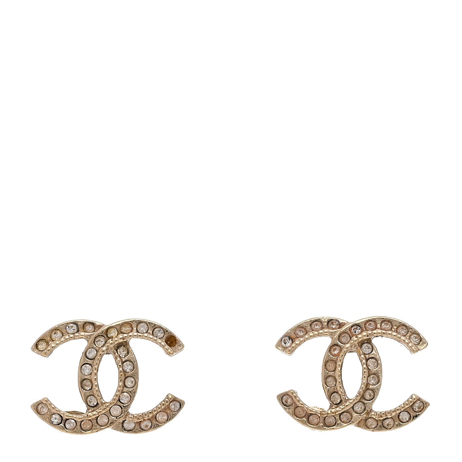 Crystal CC Earrings Gold