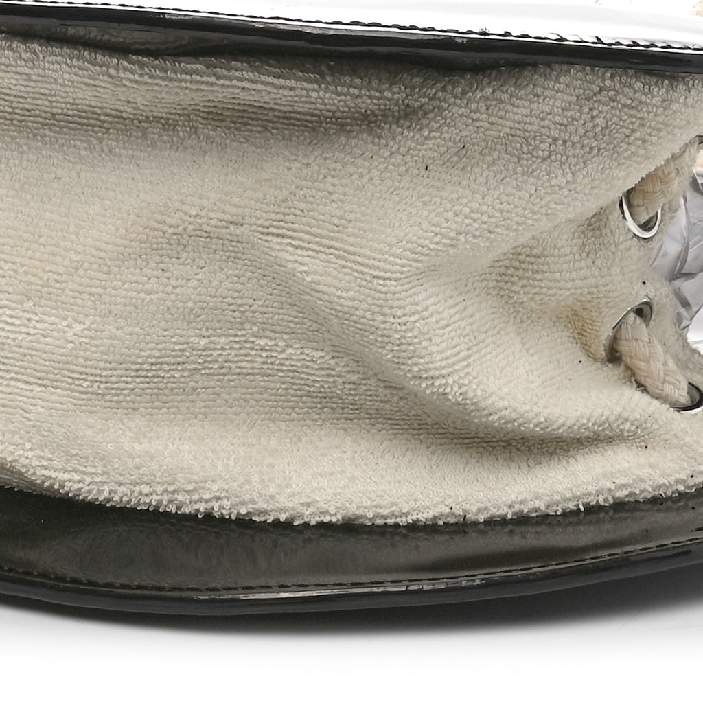 Patent Terry Ocean Drive Shoulder Bag Black White
