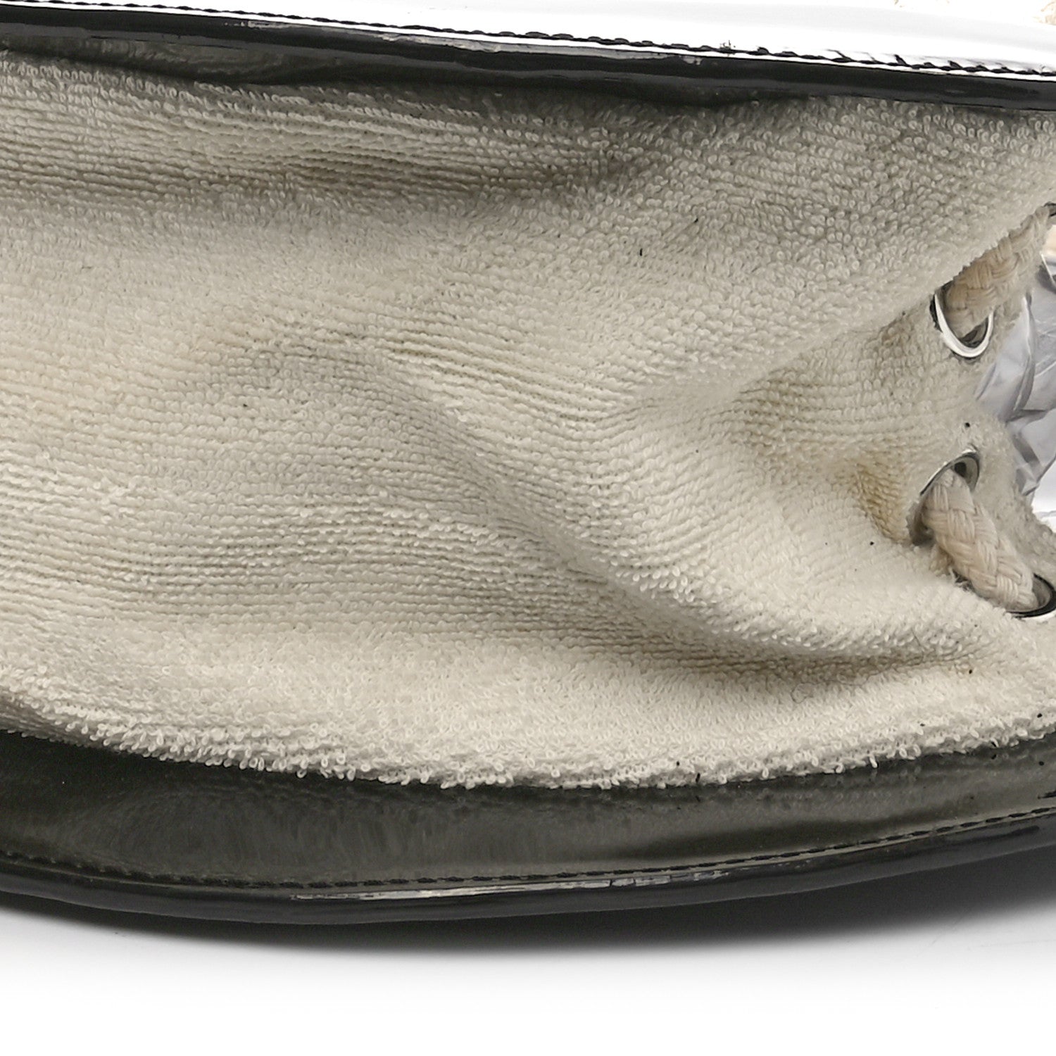Patent Terry Ocean Drive Shoulder Bag Black White