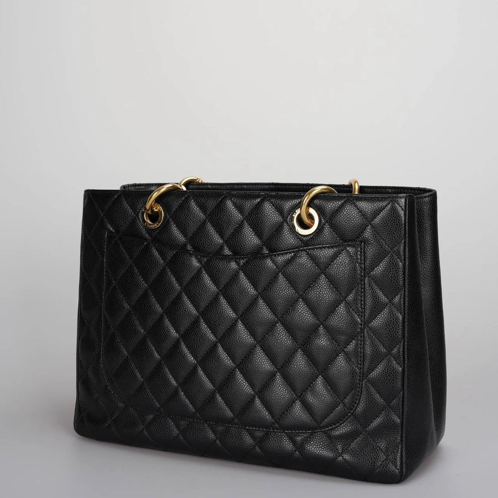 Chanel Black Grand Shopping Tote Black GST Bag in Cavier 2012-2013