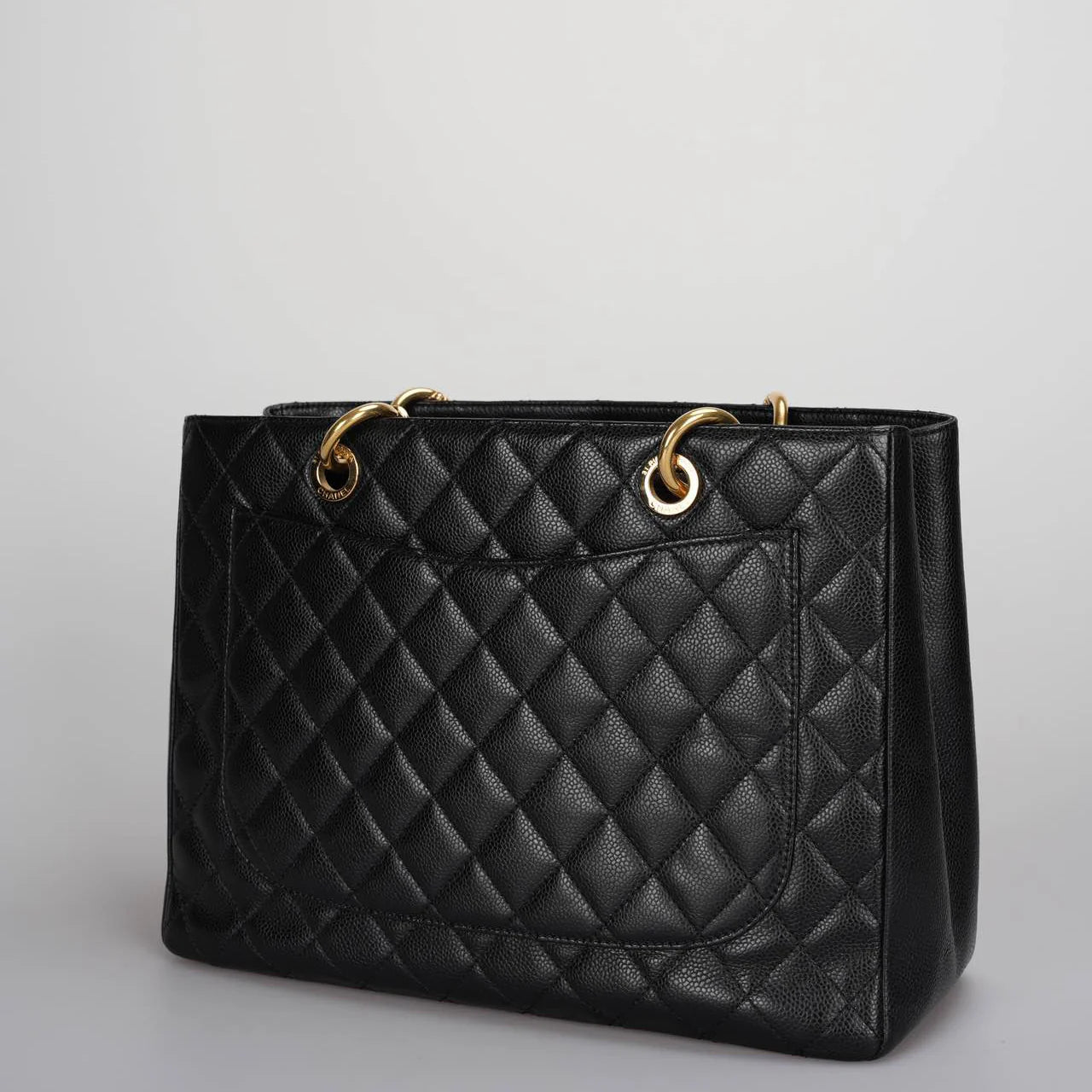 Chanel Black Grand Shopping Tote Black GST Bag in Cavier 2012-2013