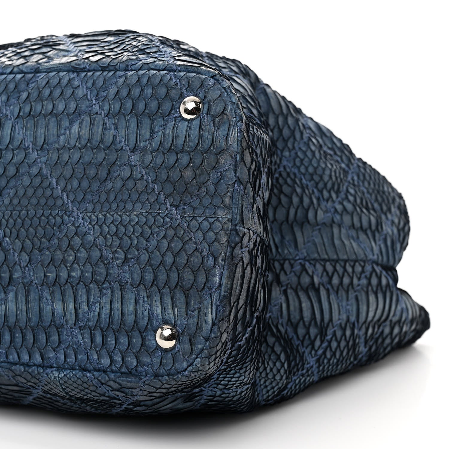 Snakeskin Ultimate Stitch Shopper Tote Blue