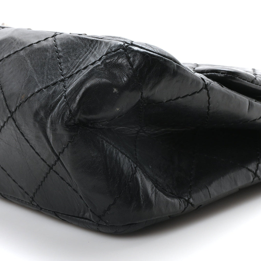 Aged Calfskin Quilted 2.55 Reissue 226 Flap Black