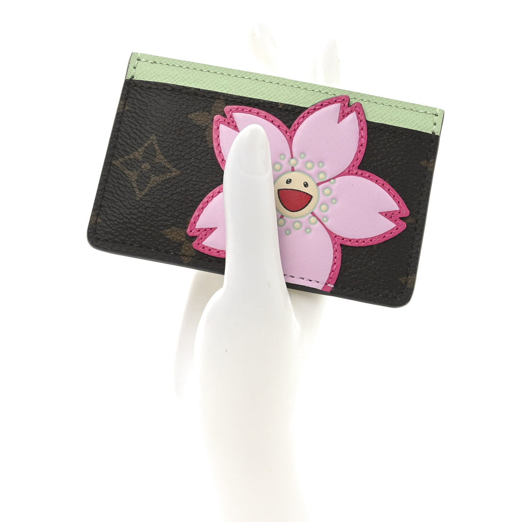 LV X TM Monogram Cherry Blossom  Holder Sakura Brown