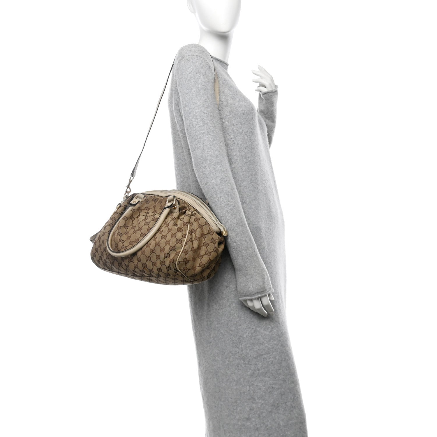 Monogram Medium Sukey Boston Bag Off White