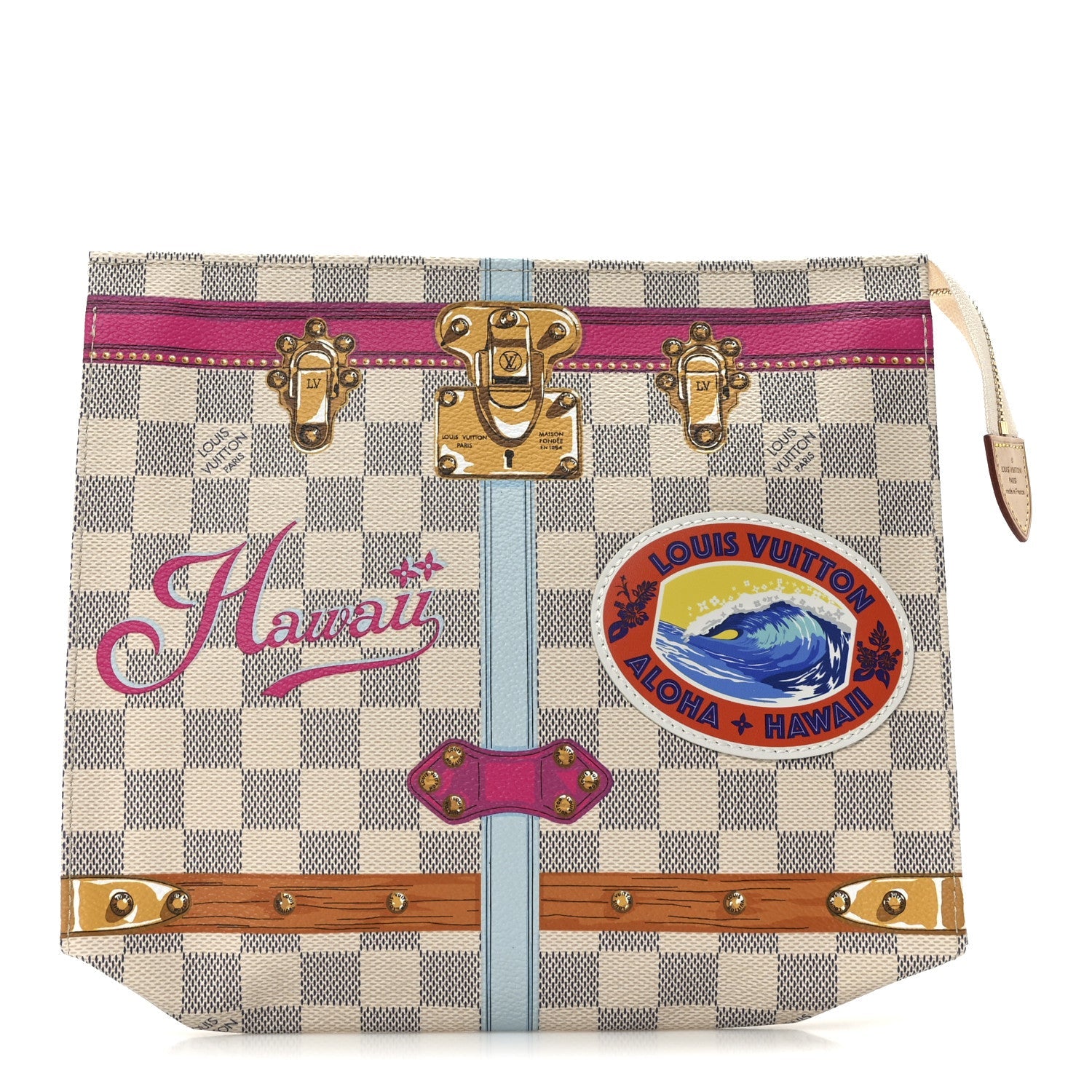 Damier Azur Summer Trunks Hawaii Toiletry Pouch 26