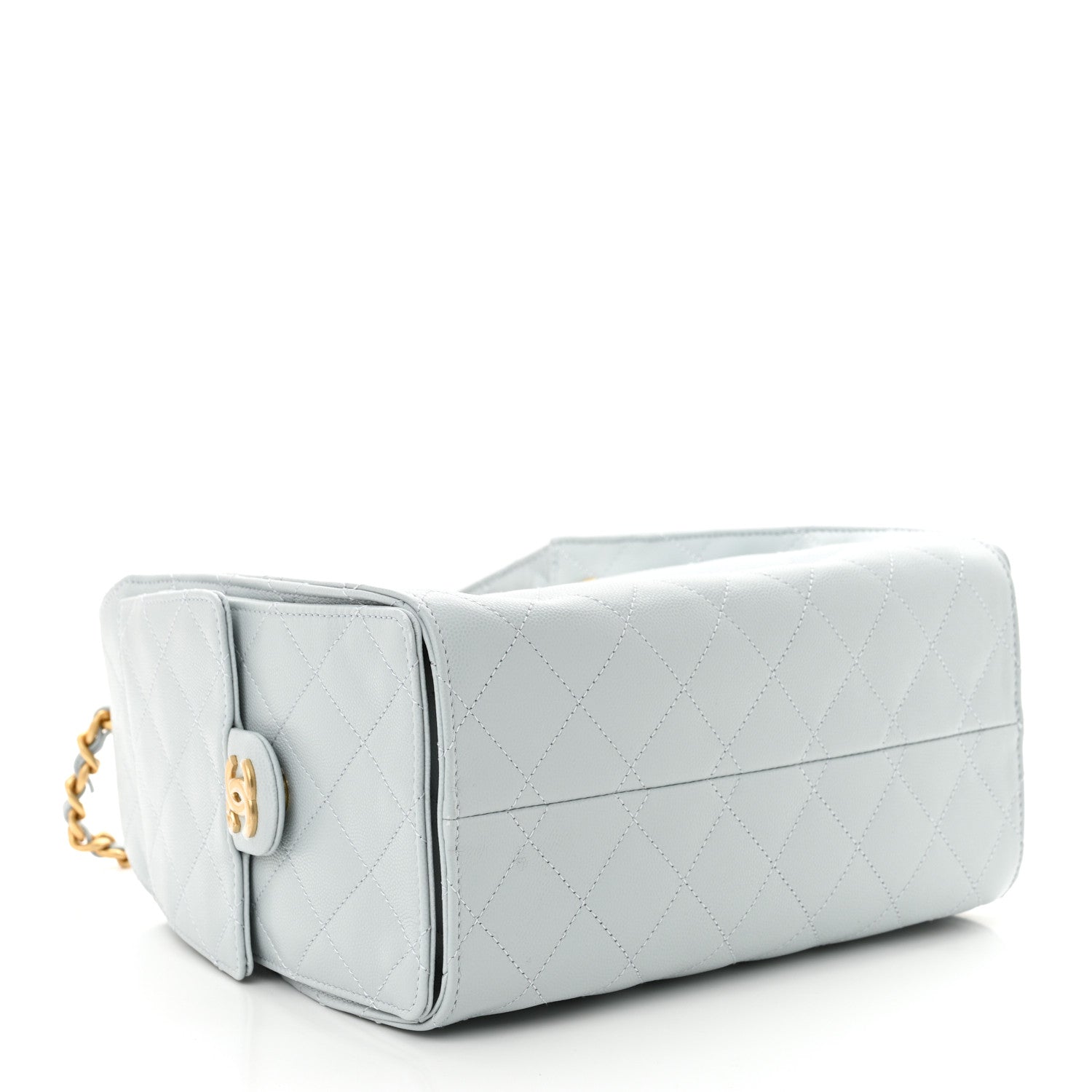 Caviar Quilted Small Chanel 25 Handbag Light Blue