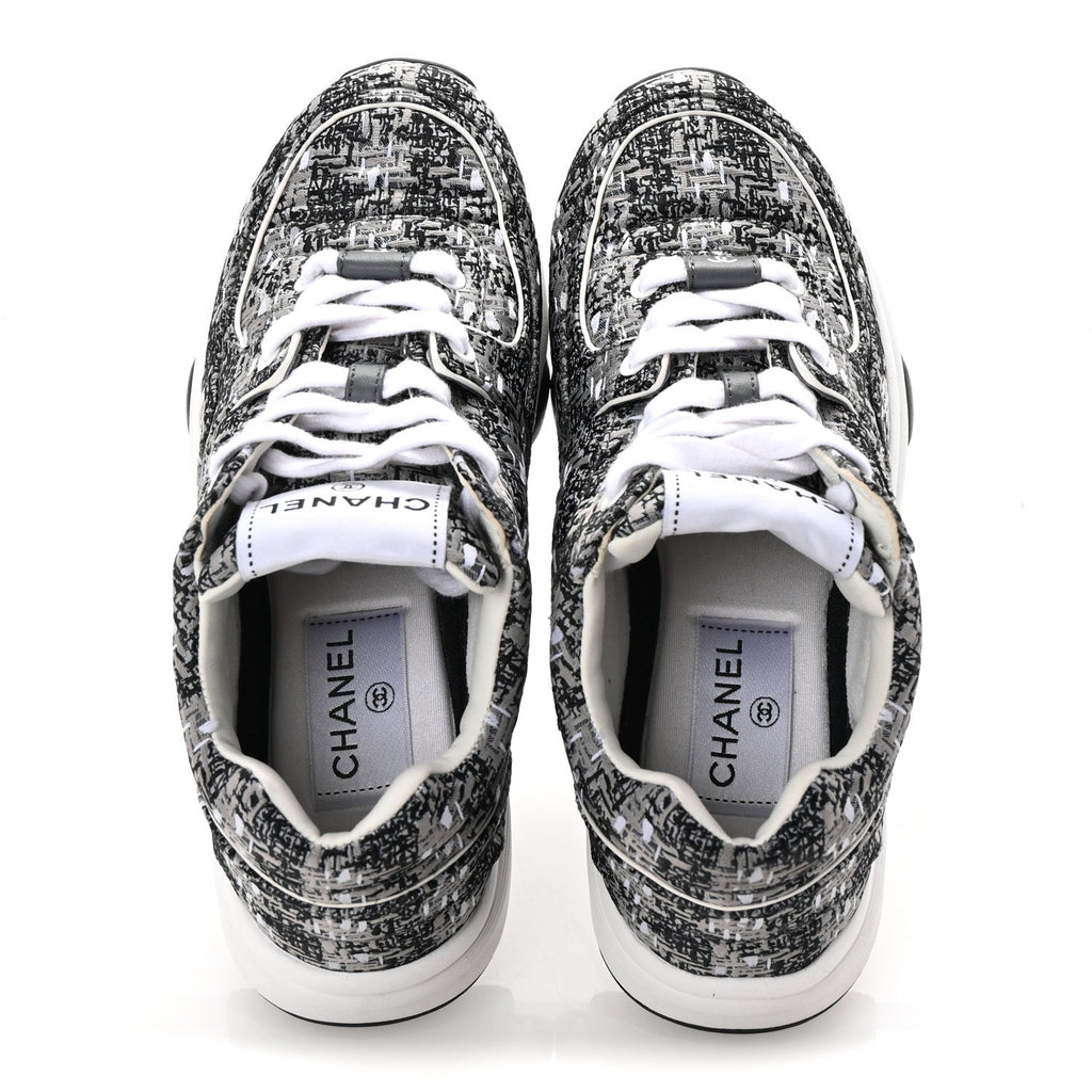 Tweed CC Sneakers 35 Grey Black