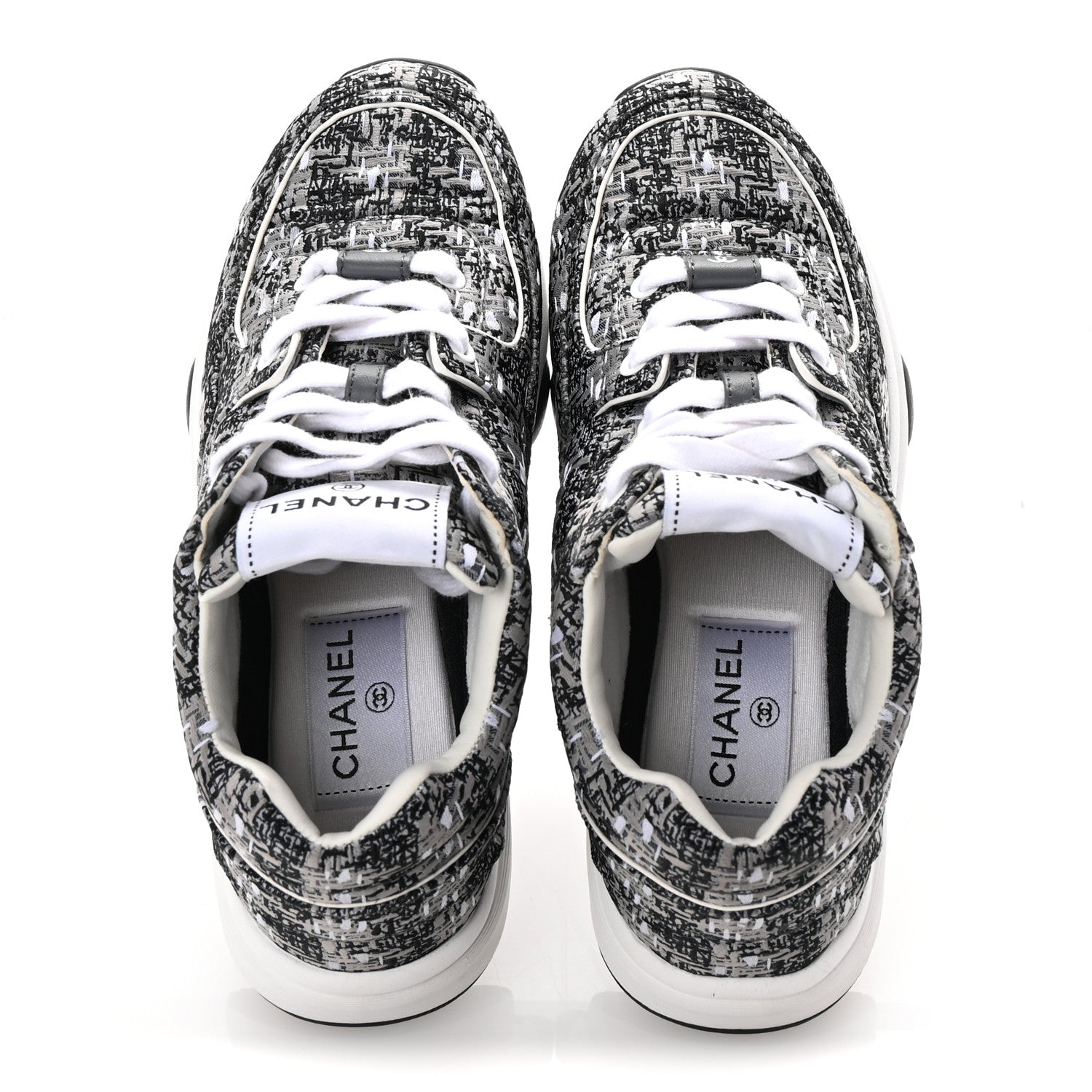 Tweed CC Sneakers 35 Grey Black