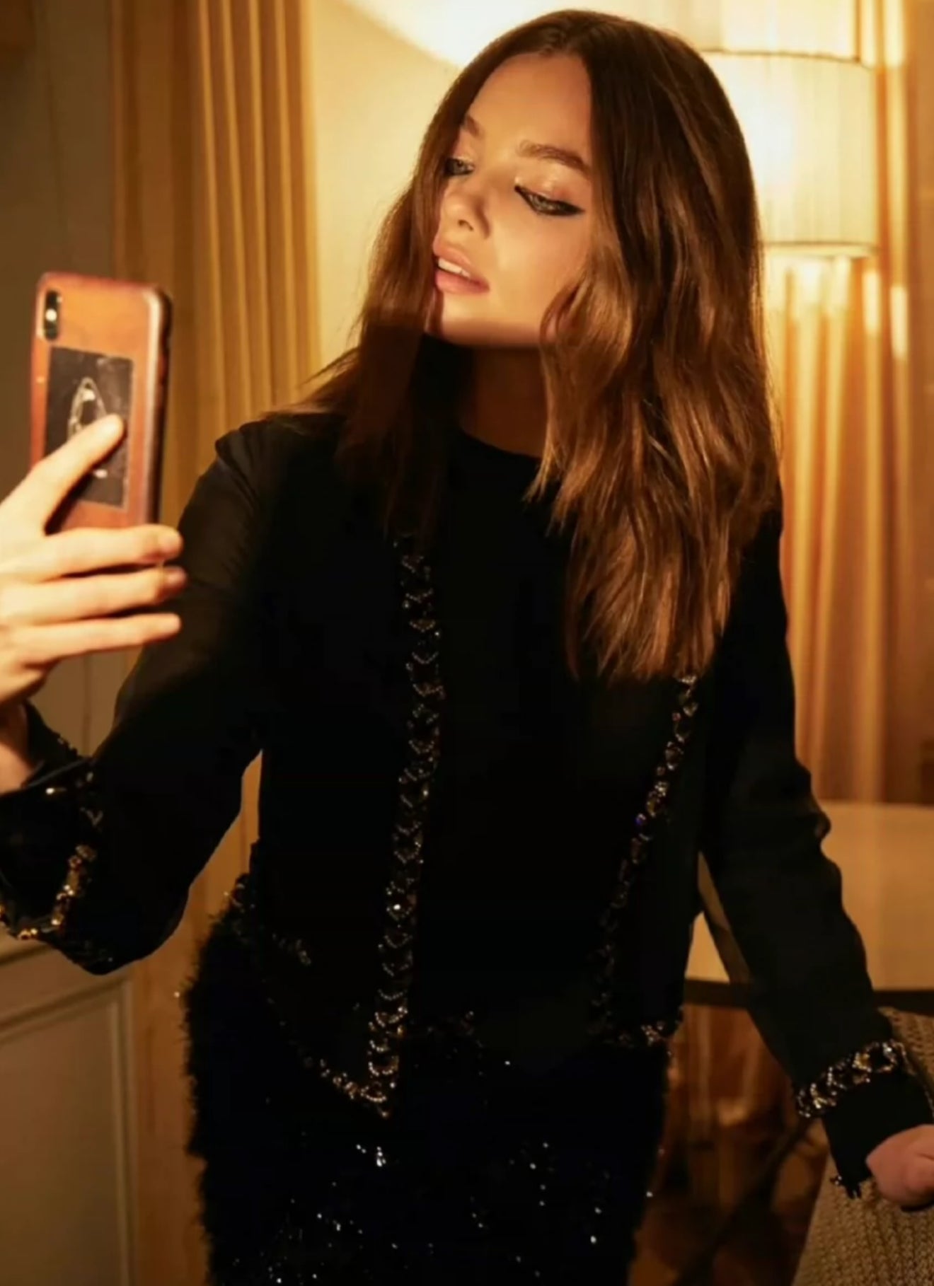 Chanel 21K black and silk organza Jacket and Dress